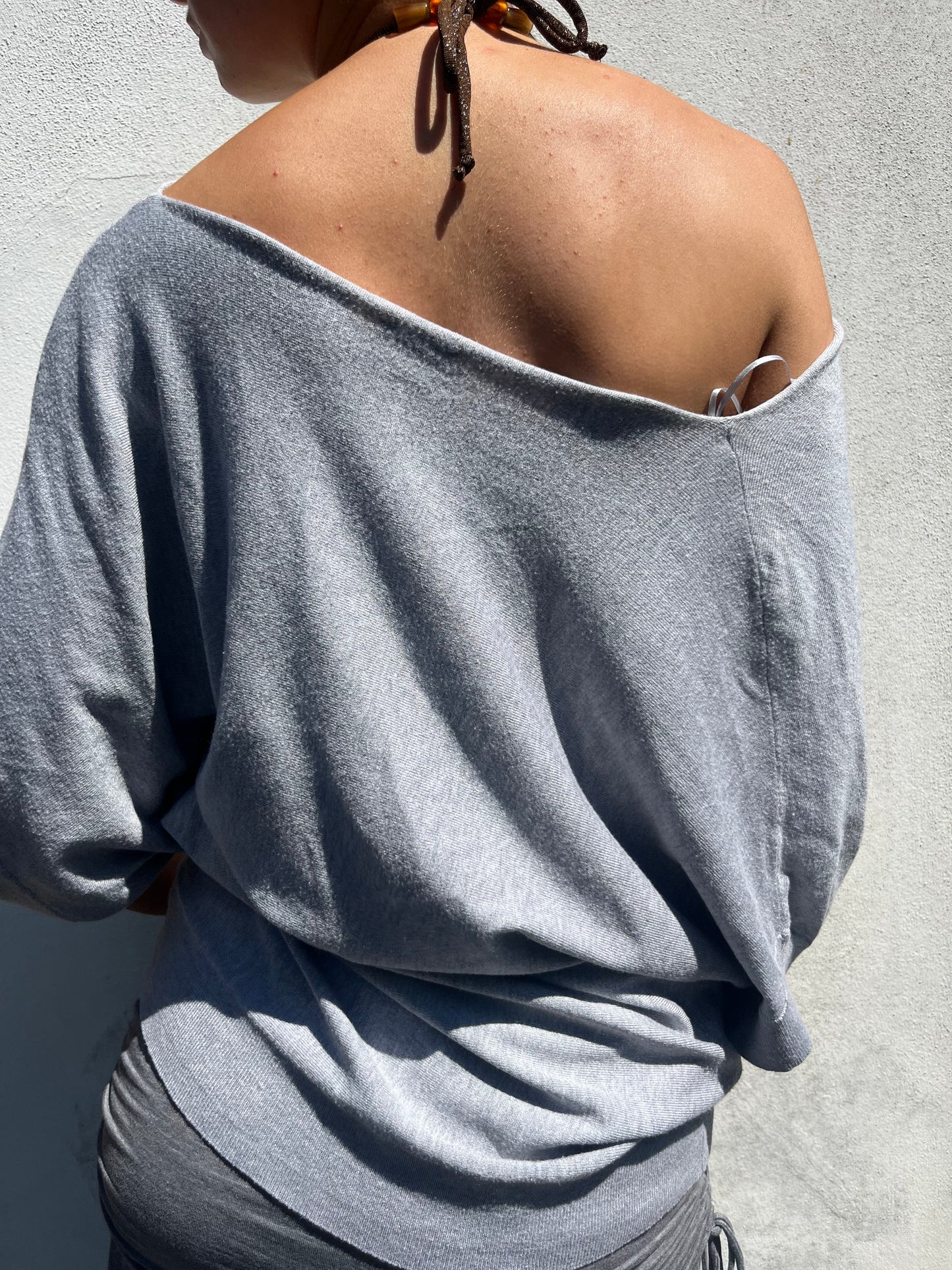 slouchy grey top