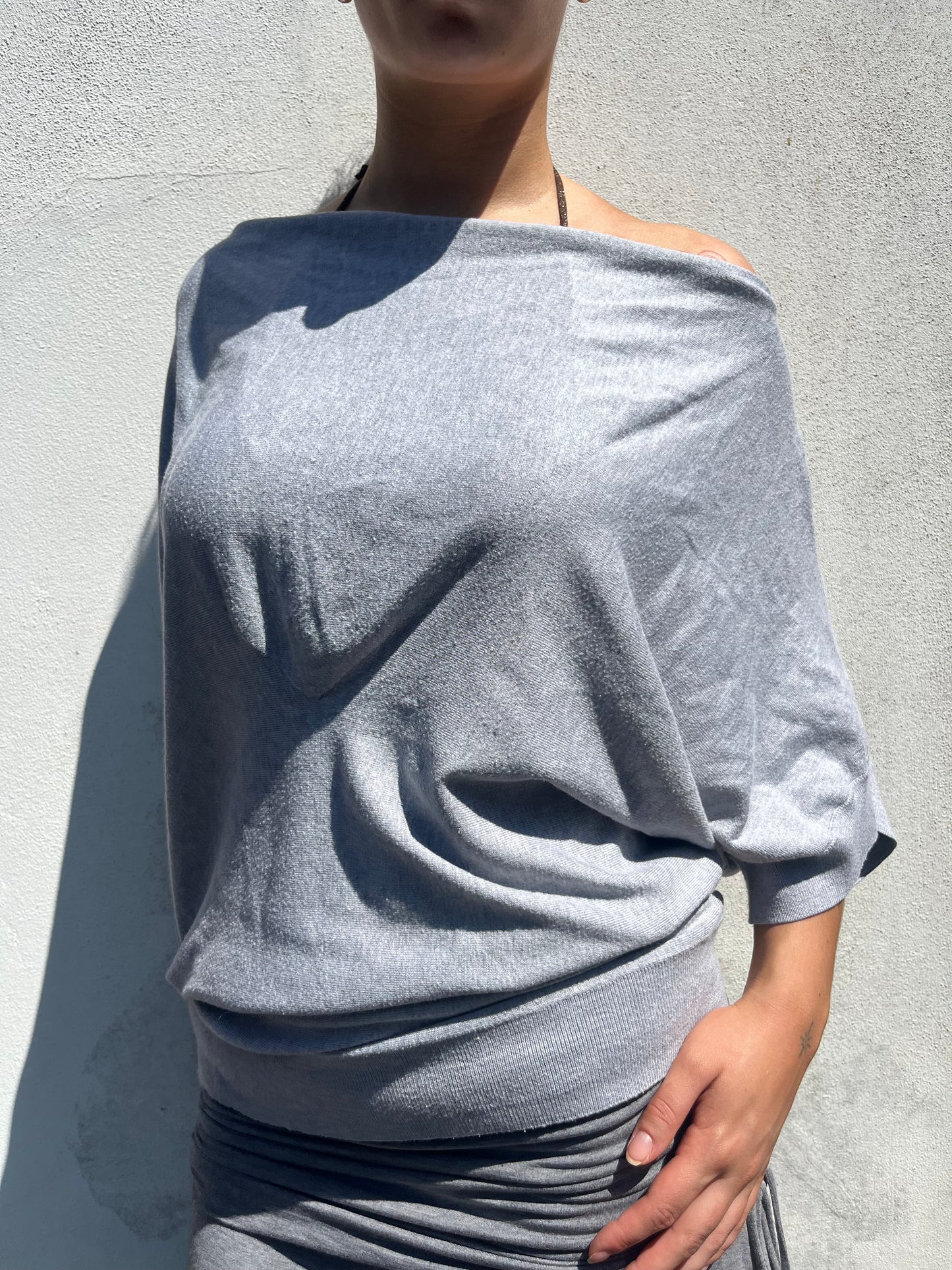 slouchy grey top