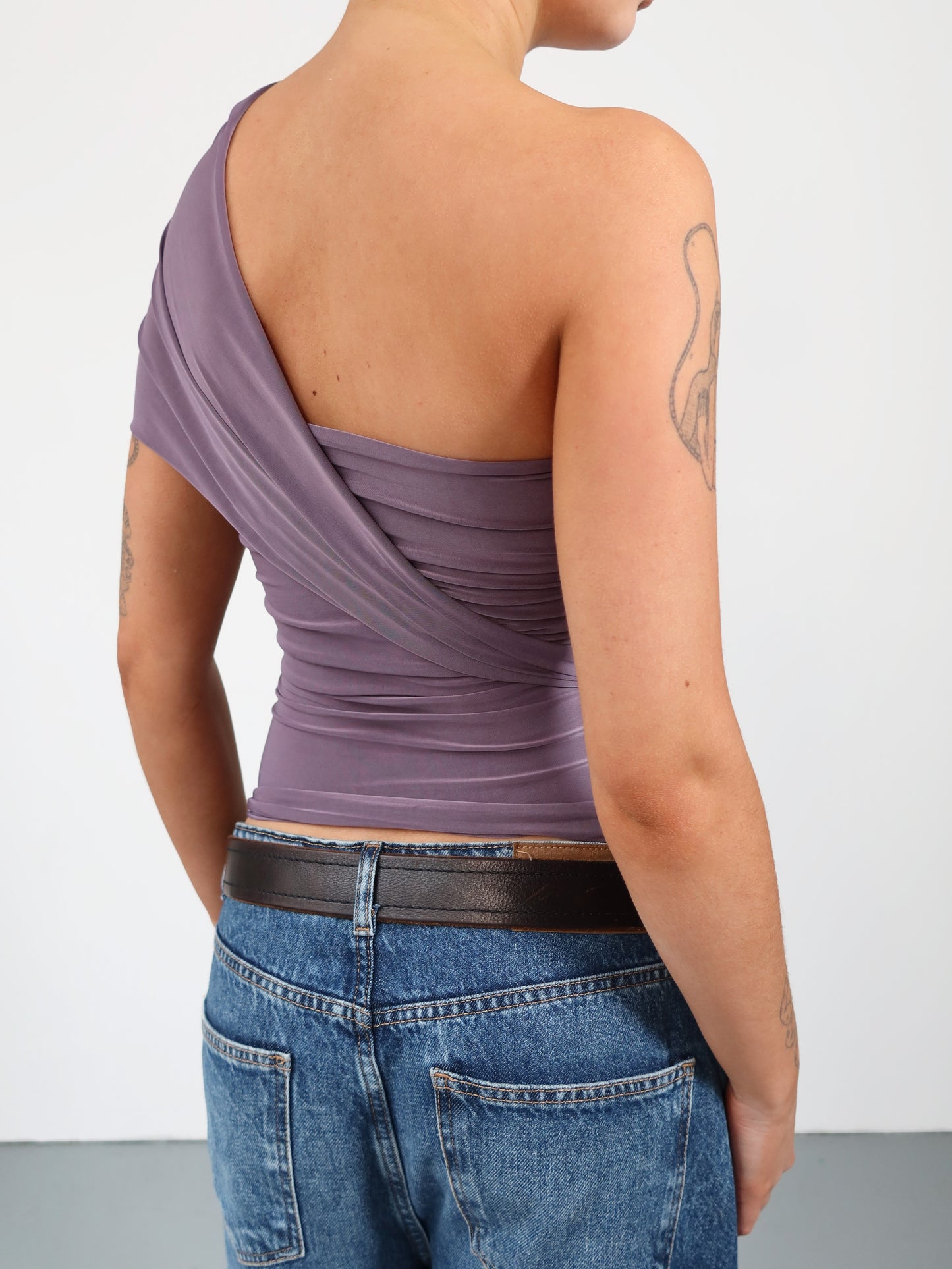 wrap top in purple mauve