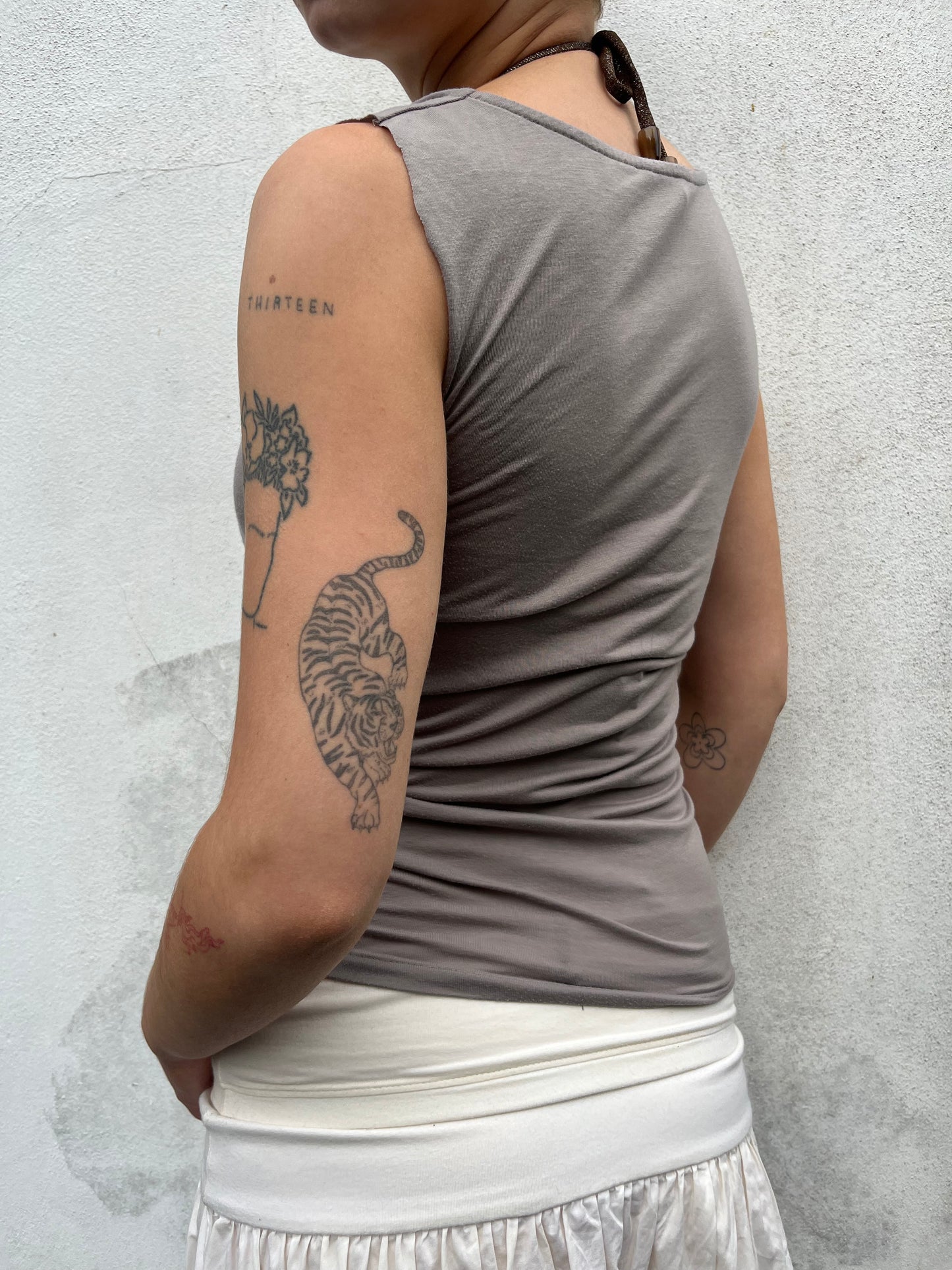 light brown top