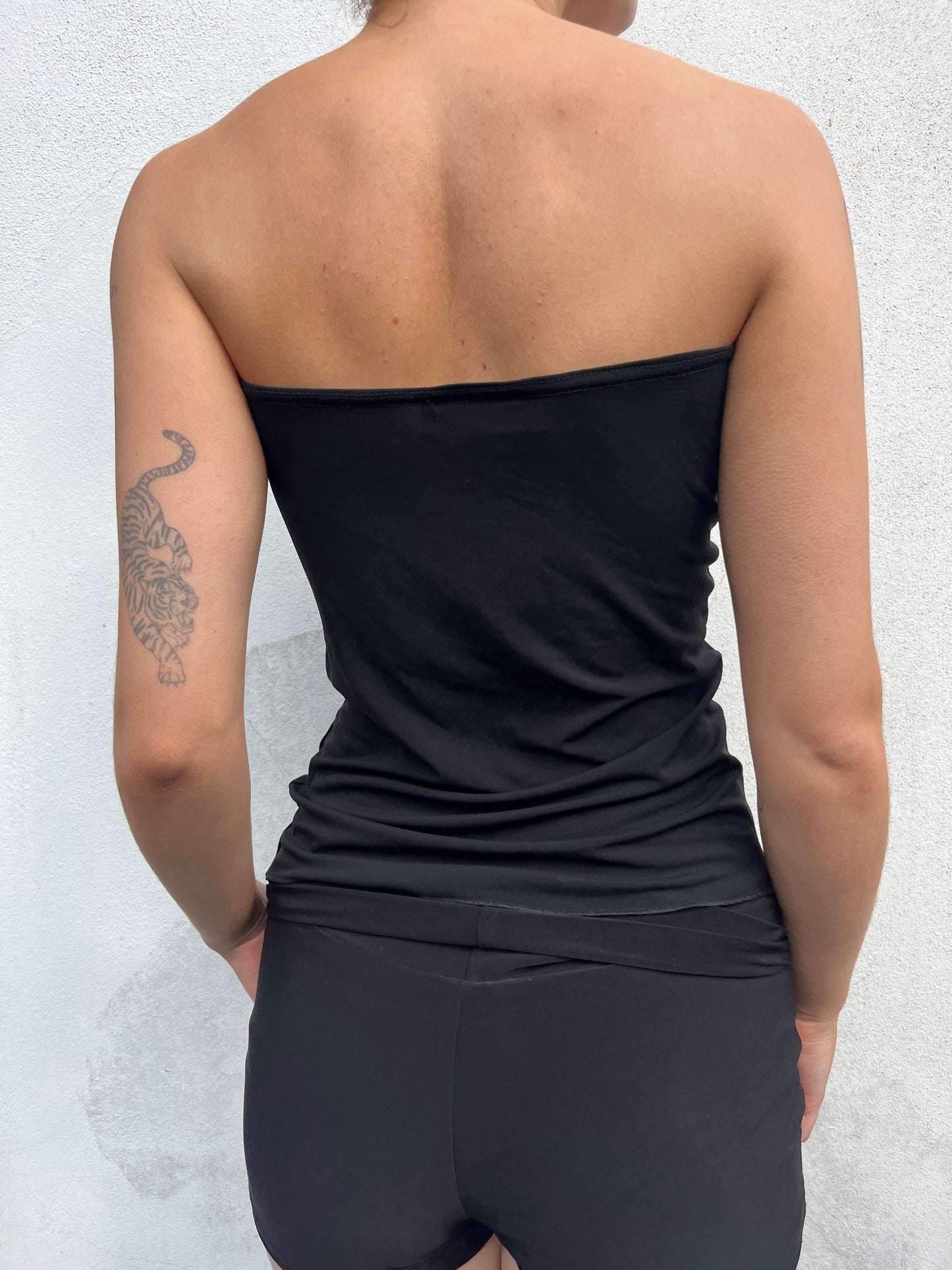 black buckle tube top