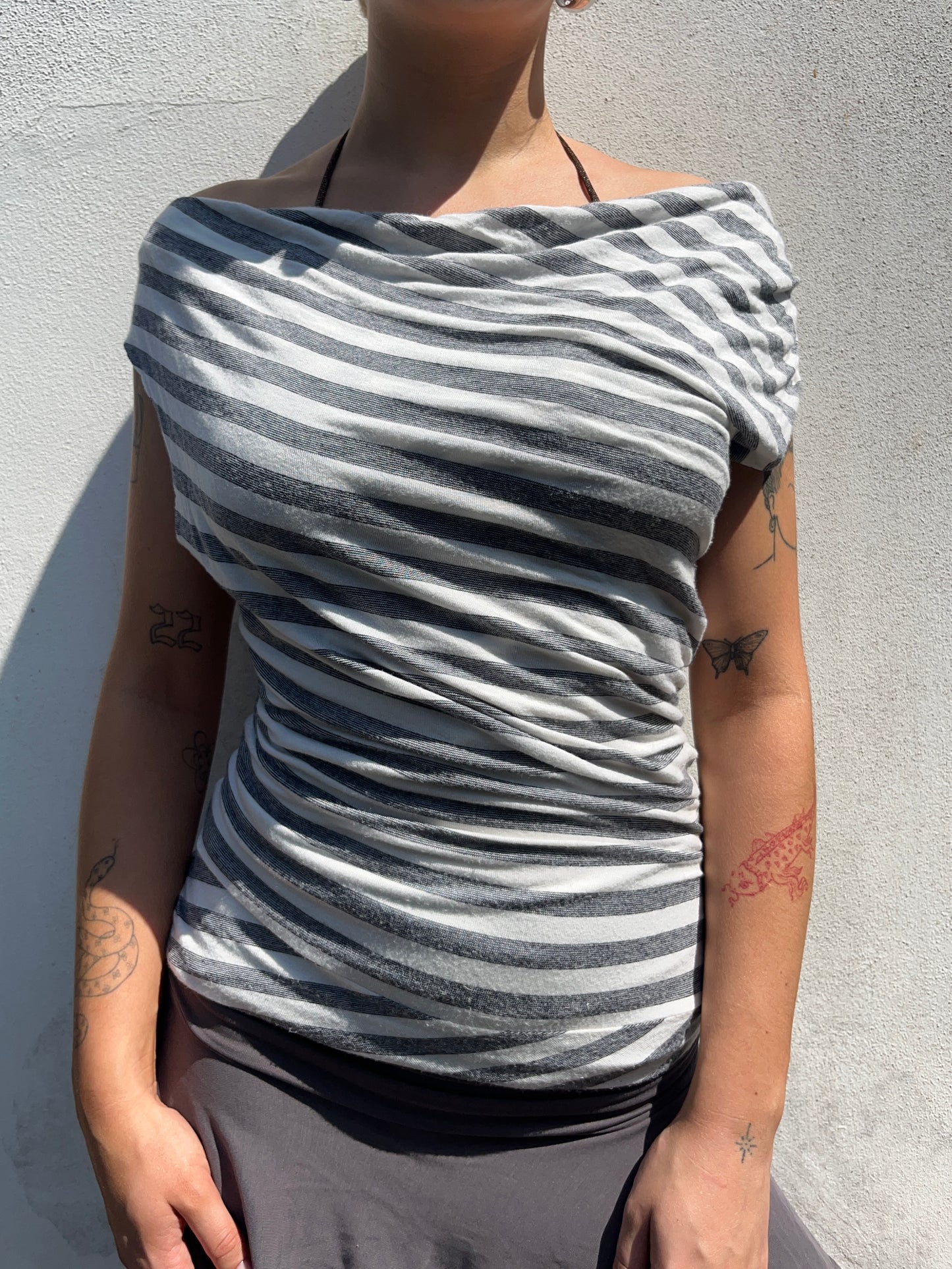 stripy slouchy top
