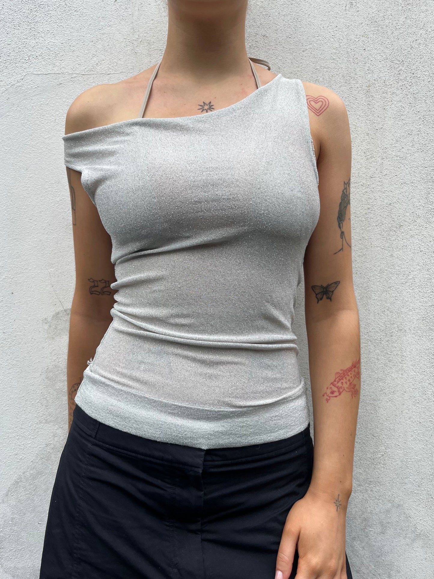 silver asymmetric top