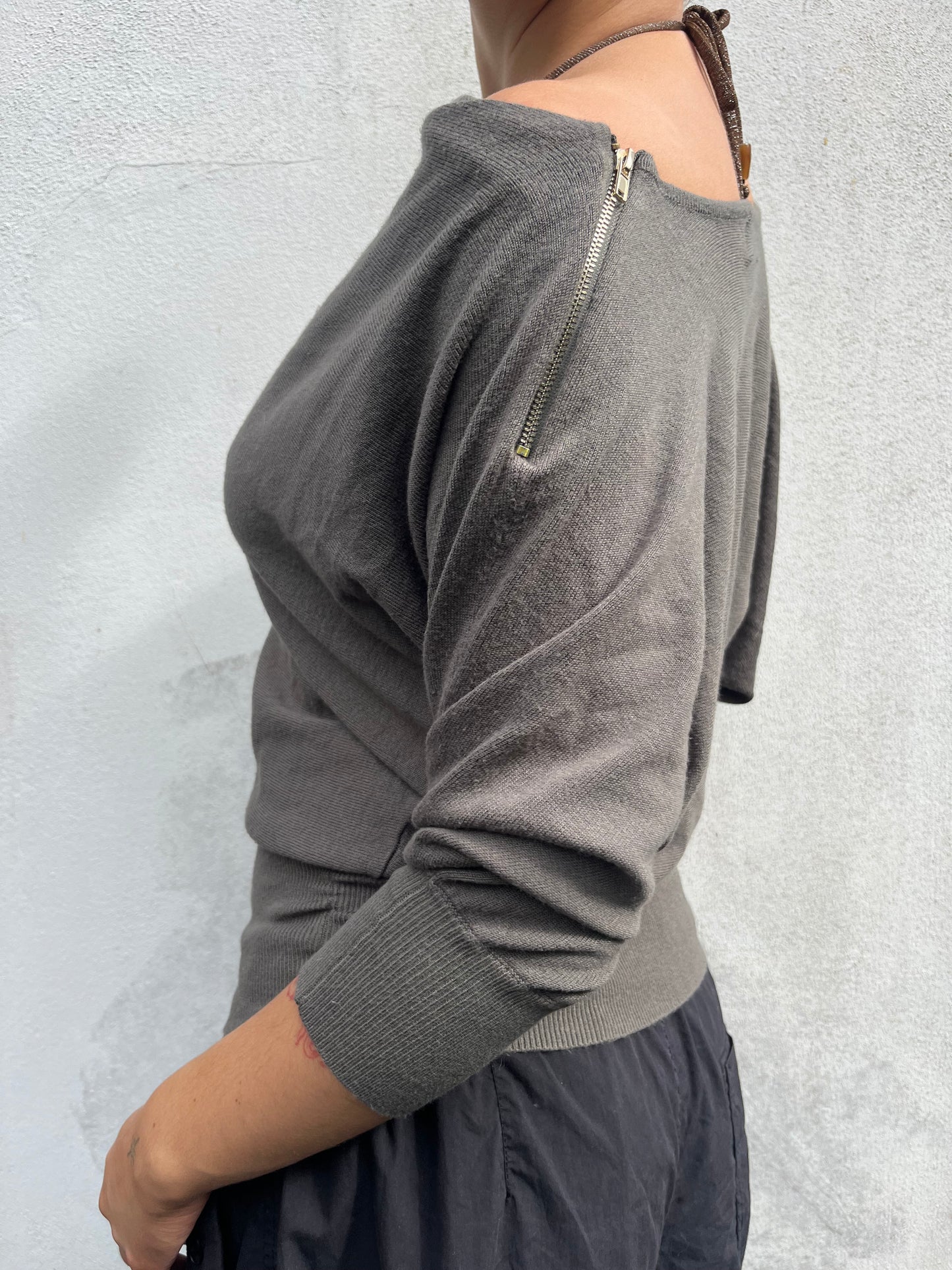 olive slouchy knit