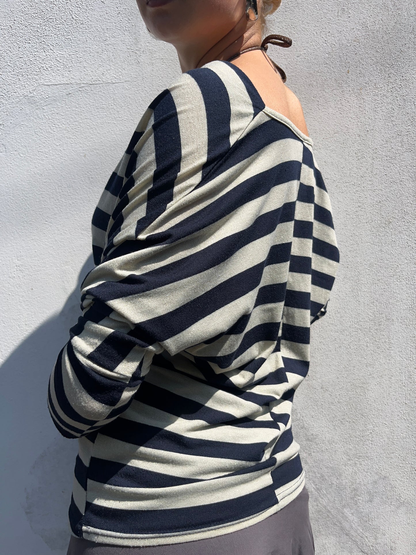 stripy slouchy top