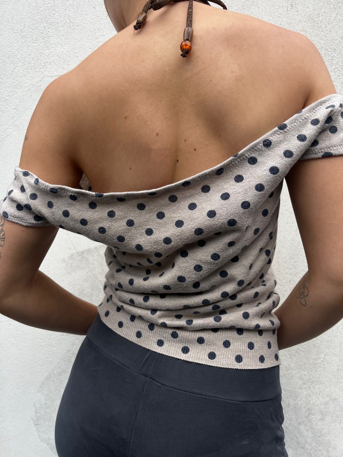 polka knit top