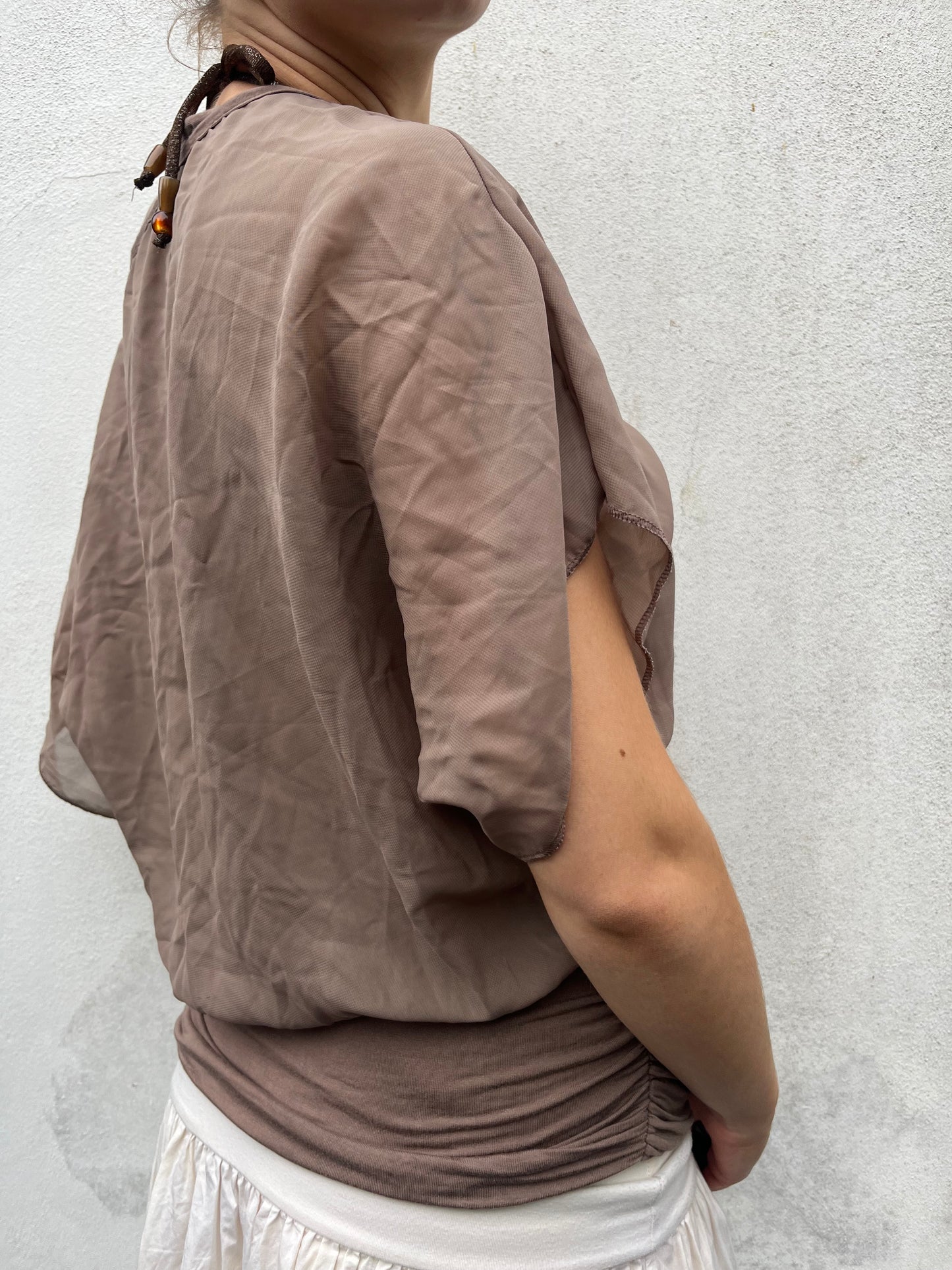 brown slouchy top