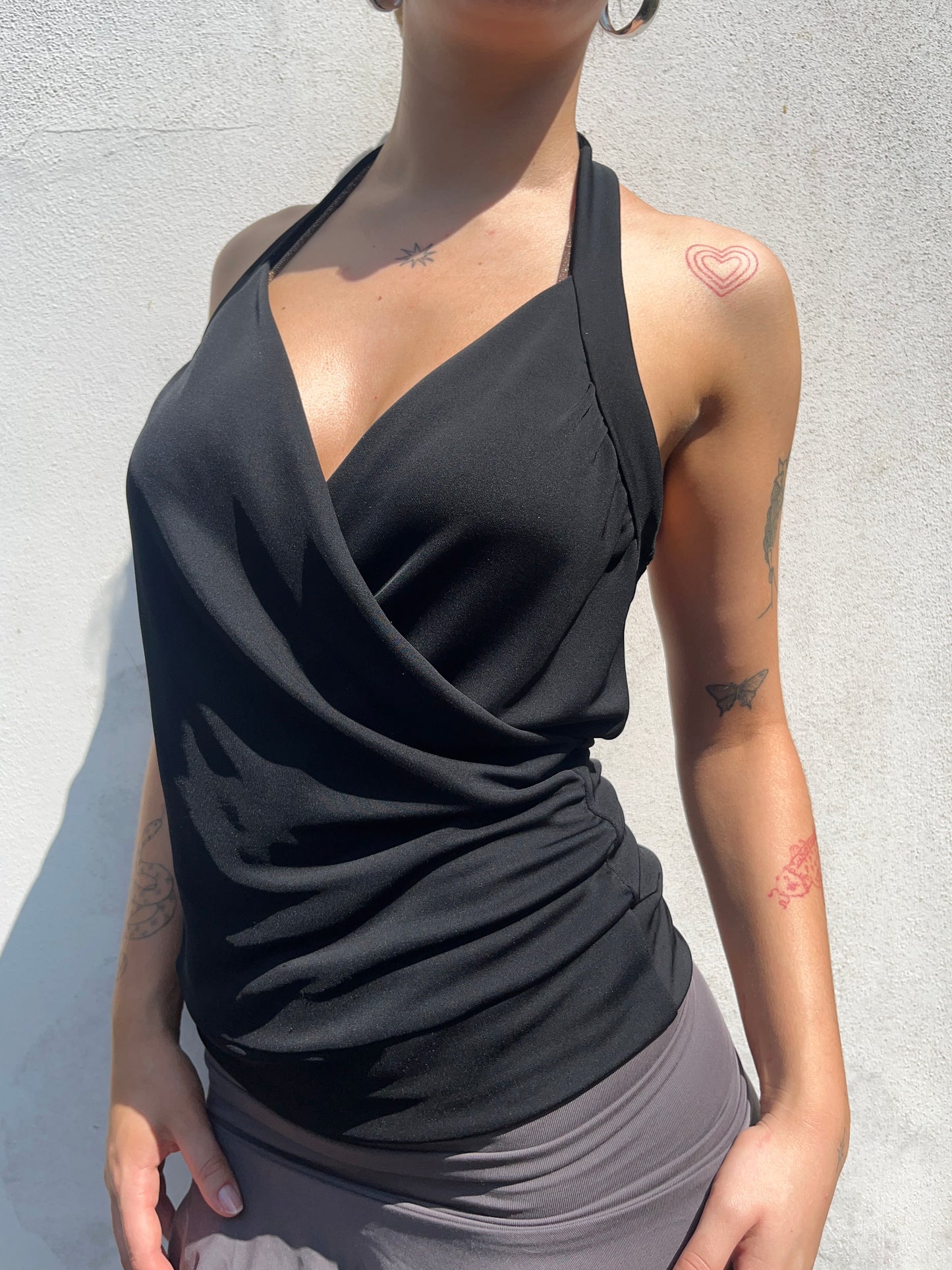 black halter neck top