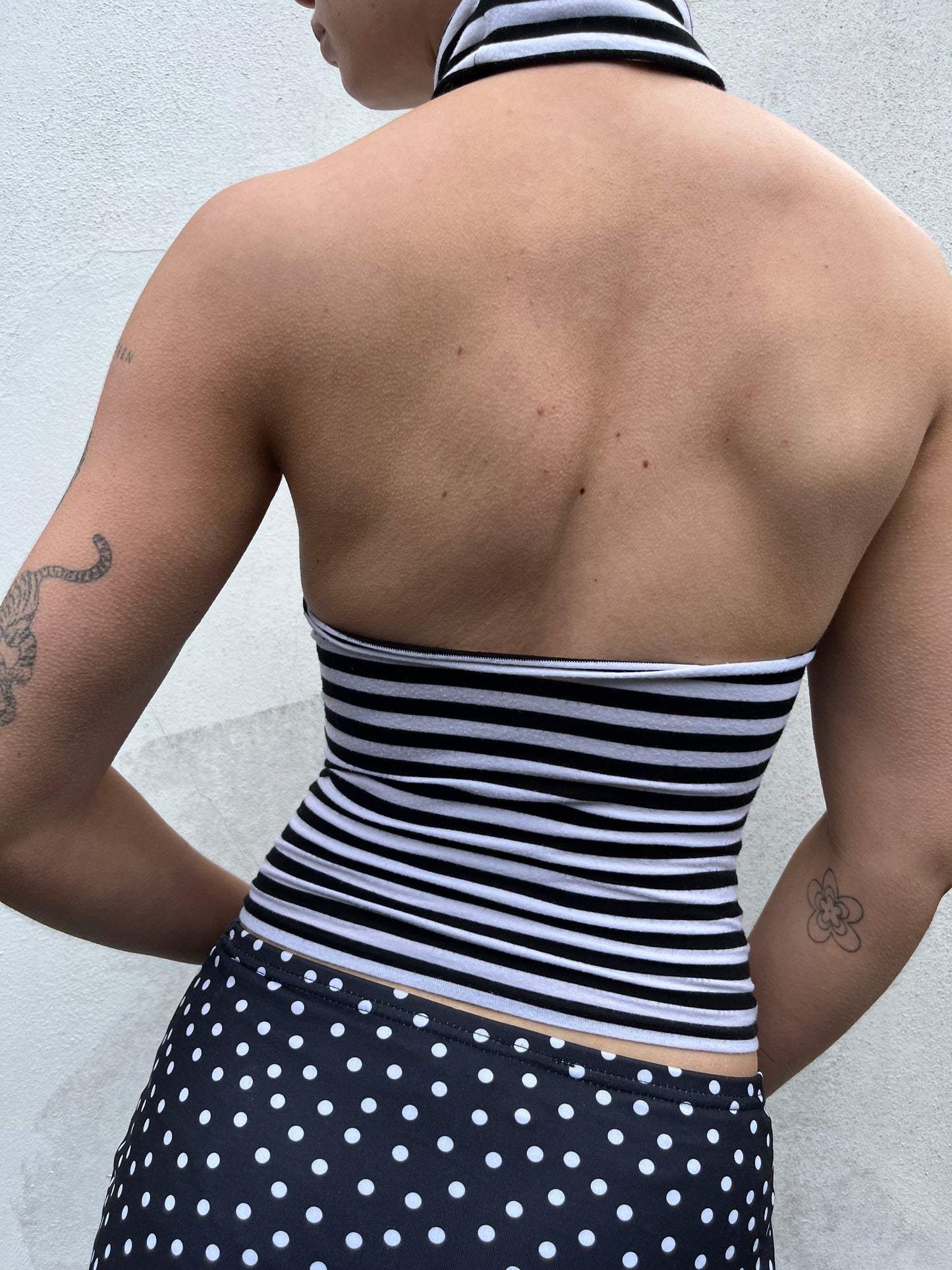 stripy halter top
