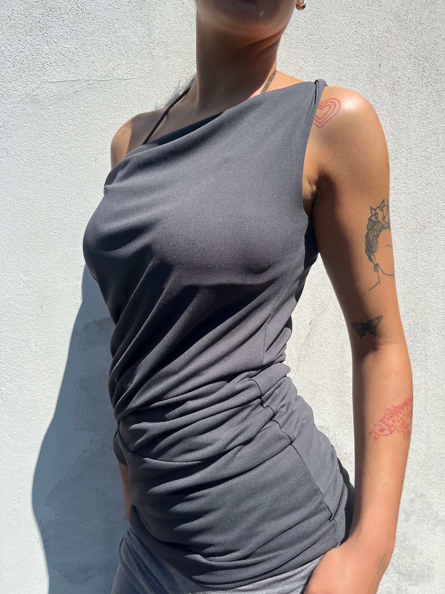dark grey slouchy top