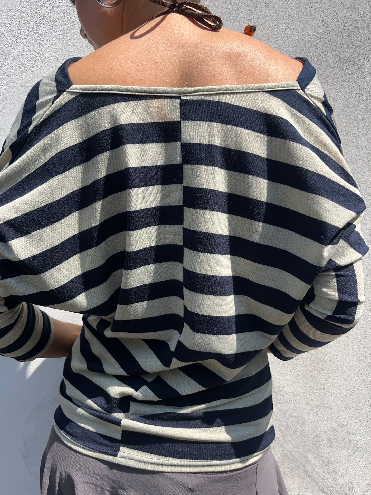 stripy slouchy top