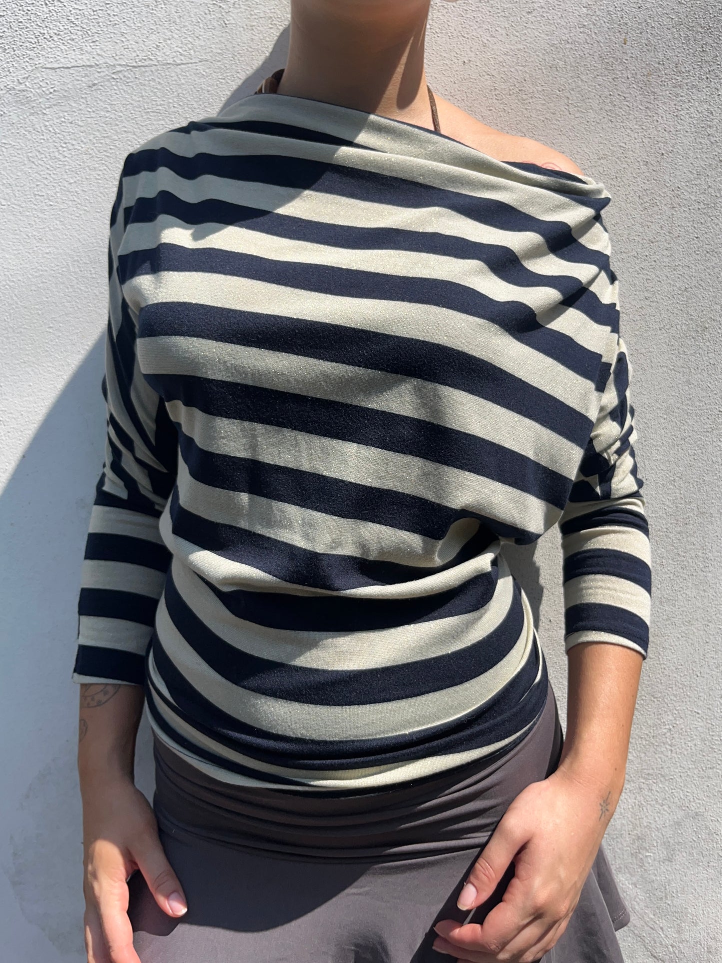 stripy slouchy top