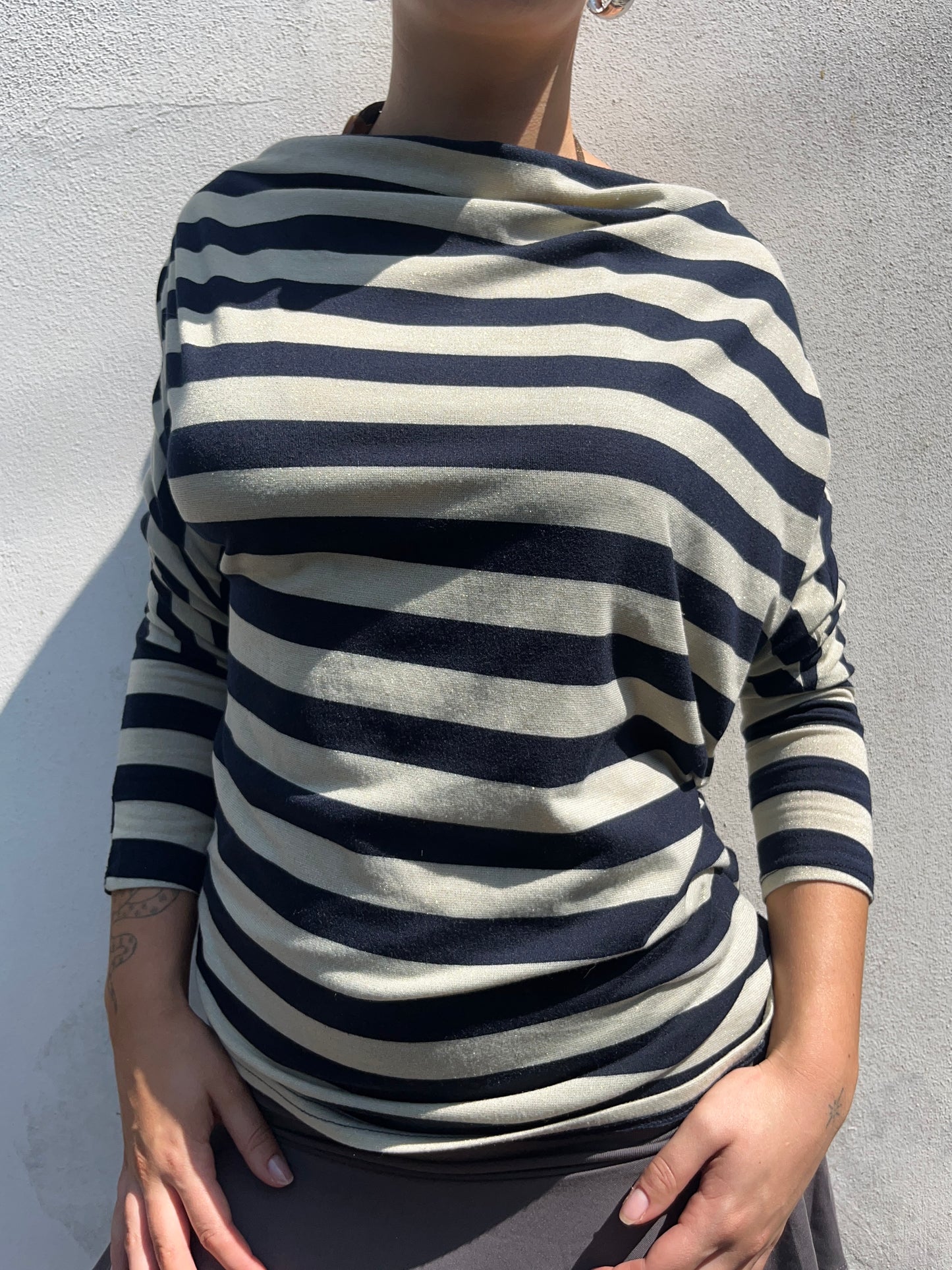 stripy slouchy top