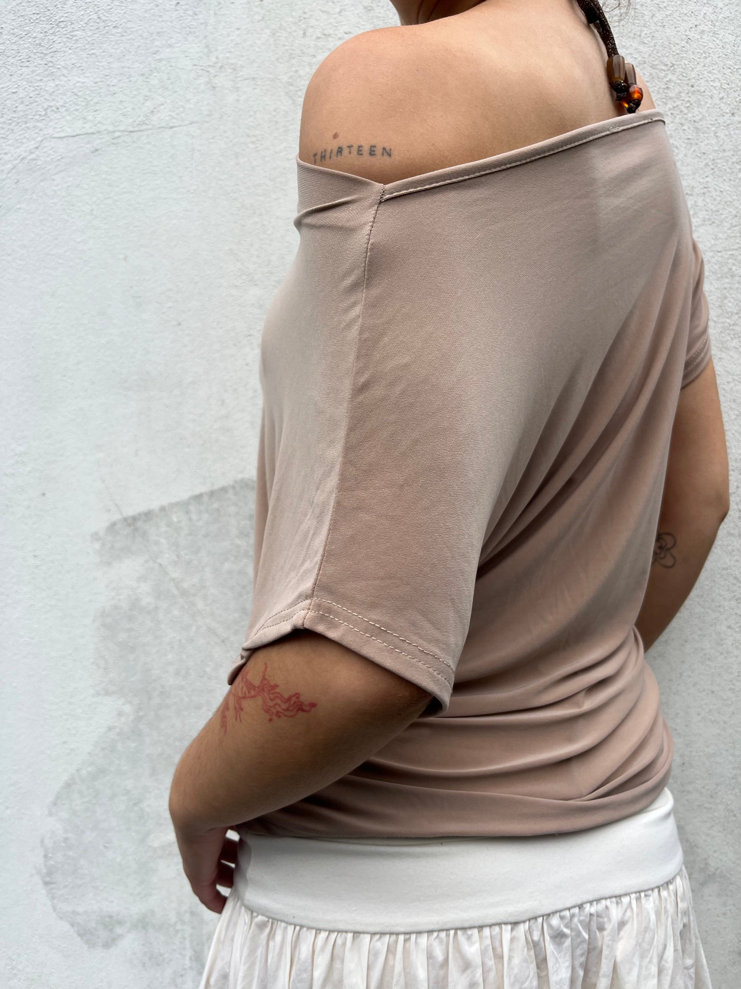 brown slouchy top
