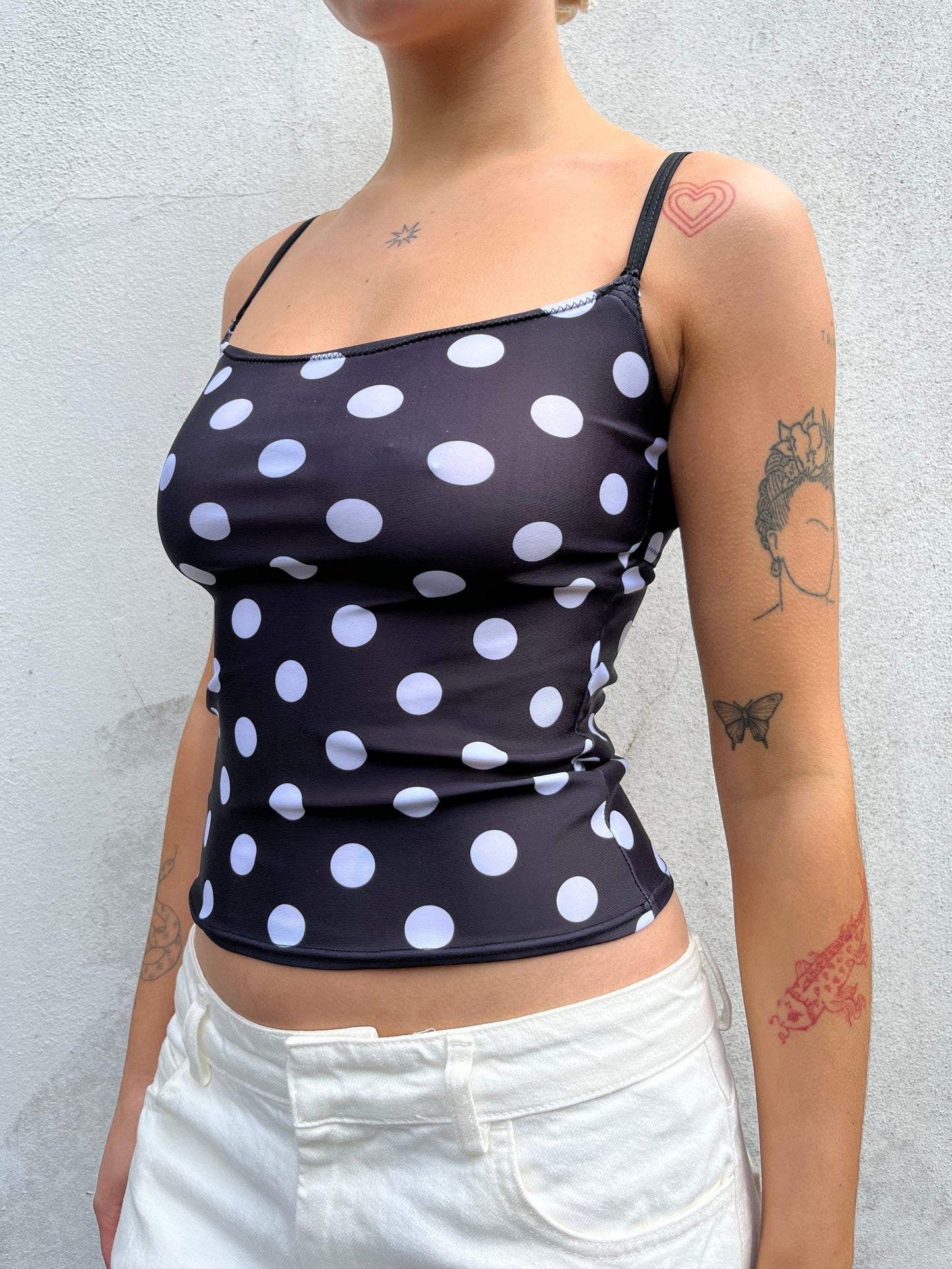 polka dot slinky cami