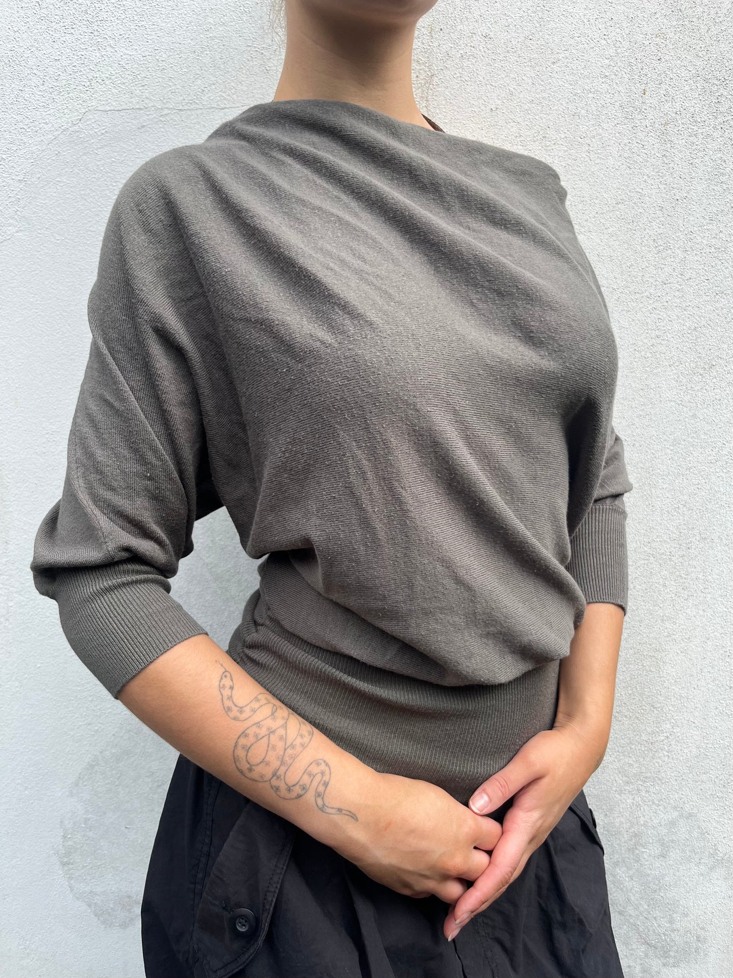 olive slouchy knit