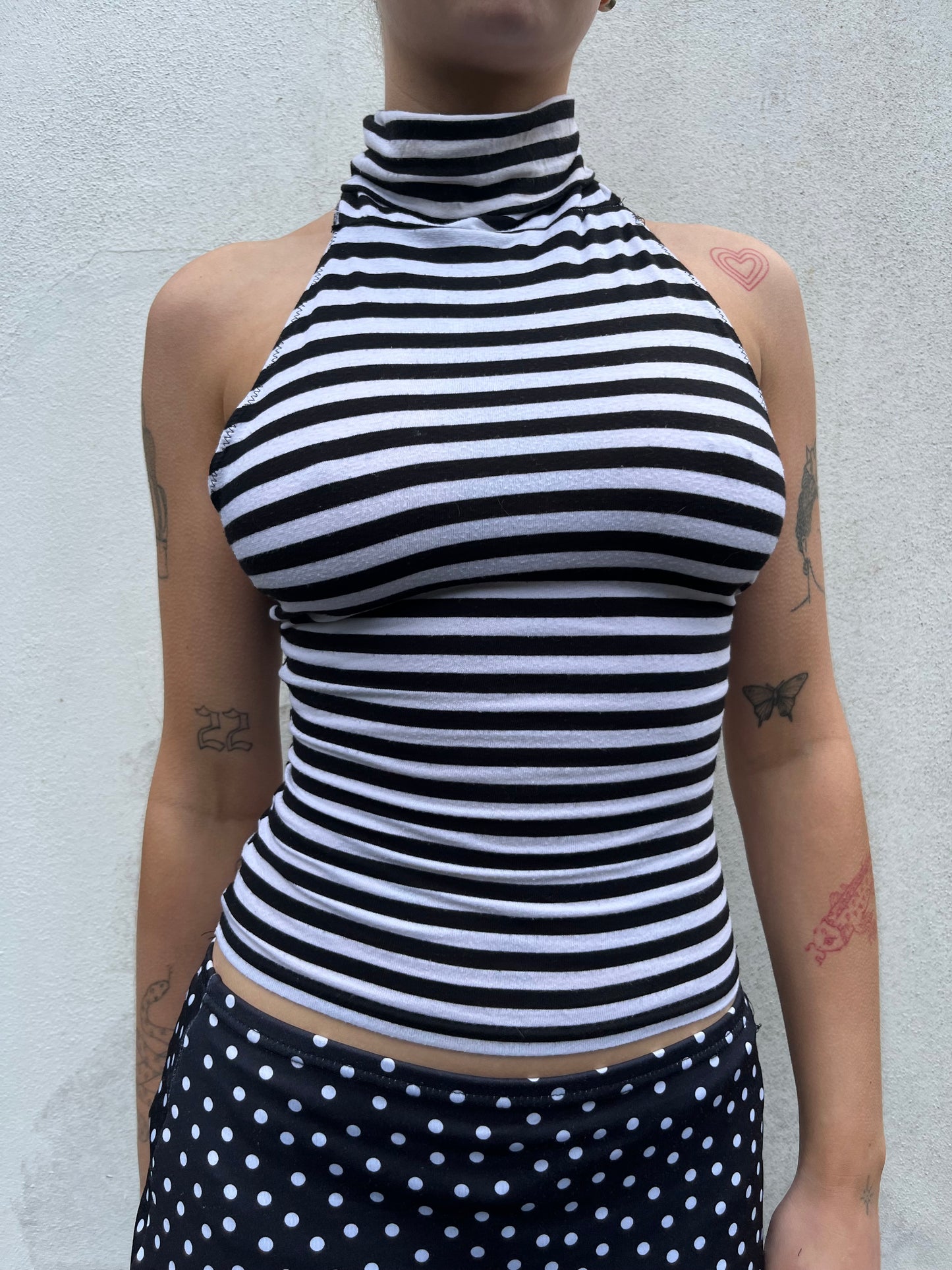 stripy halter top