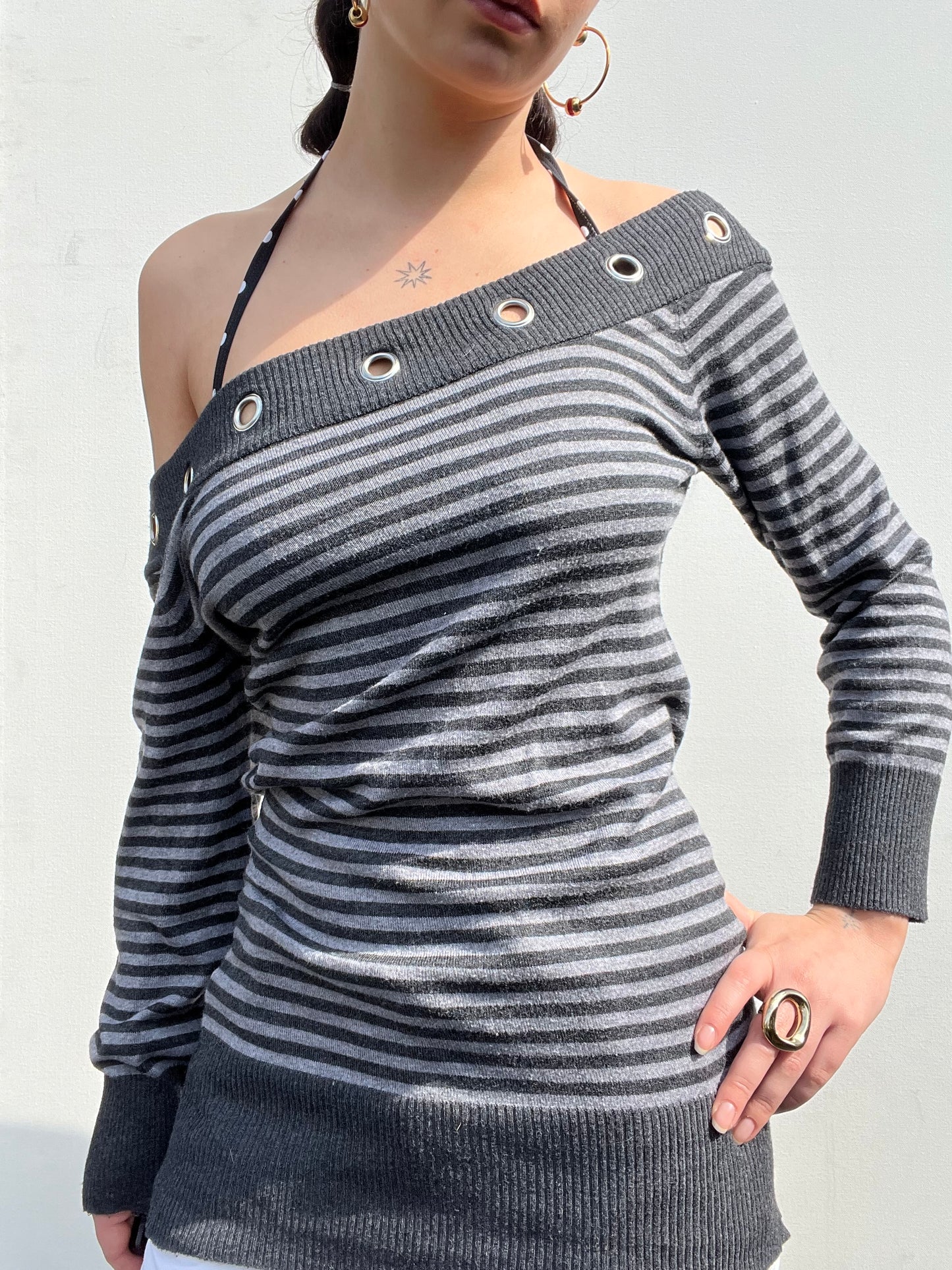 slouchy stripy top