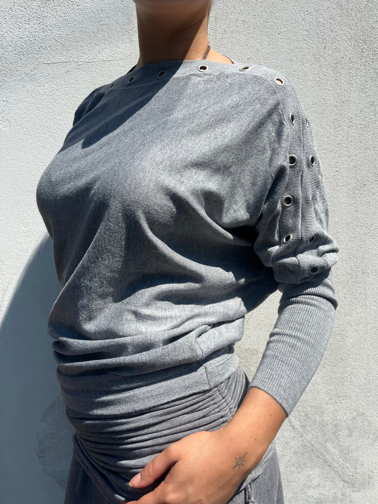 grey batwing knit
