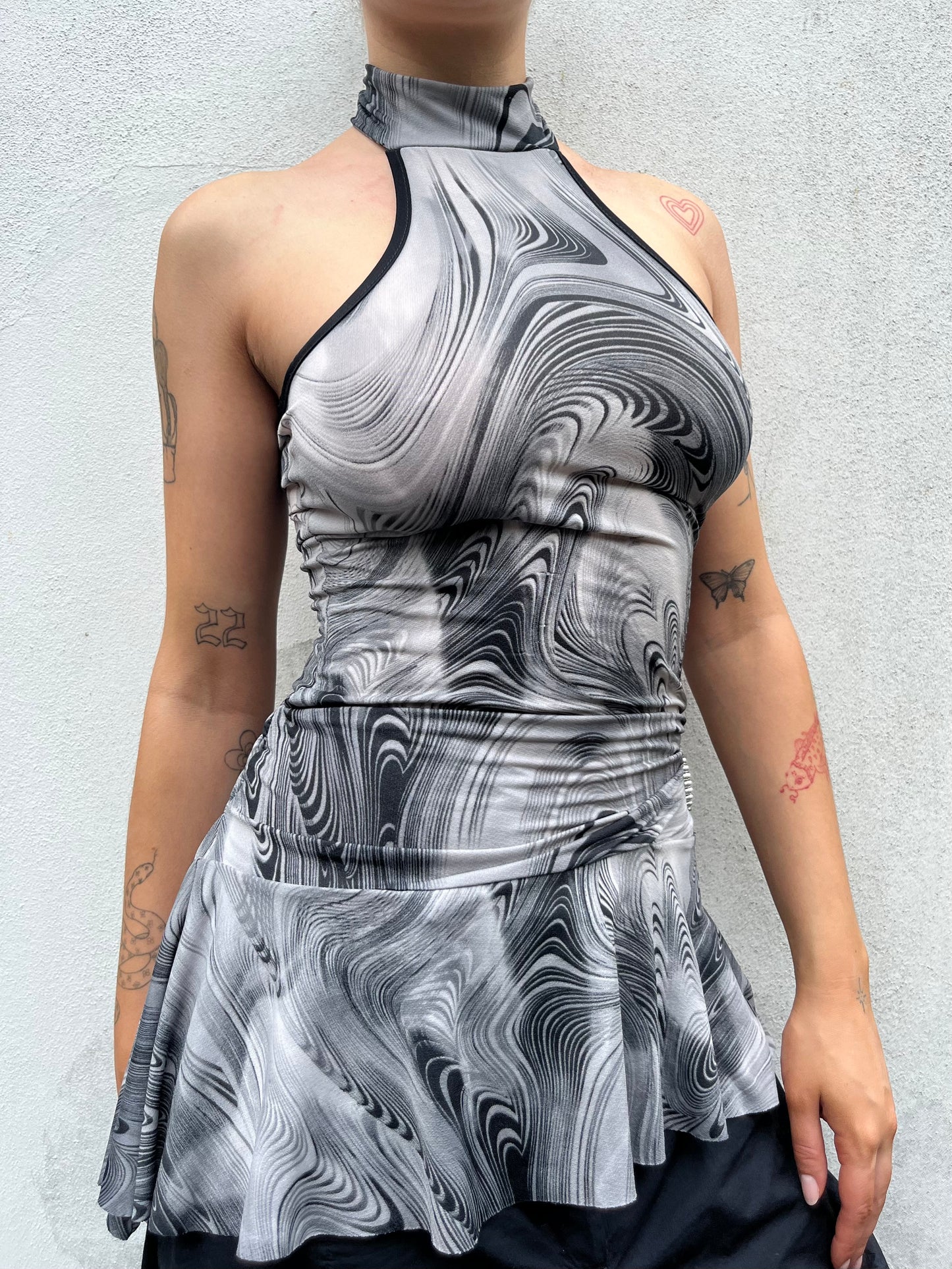 grey halter top