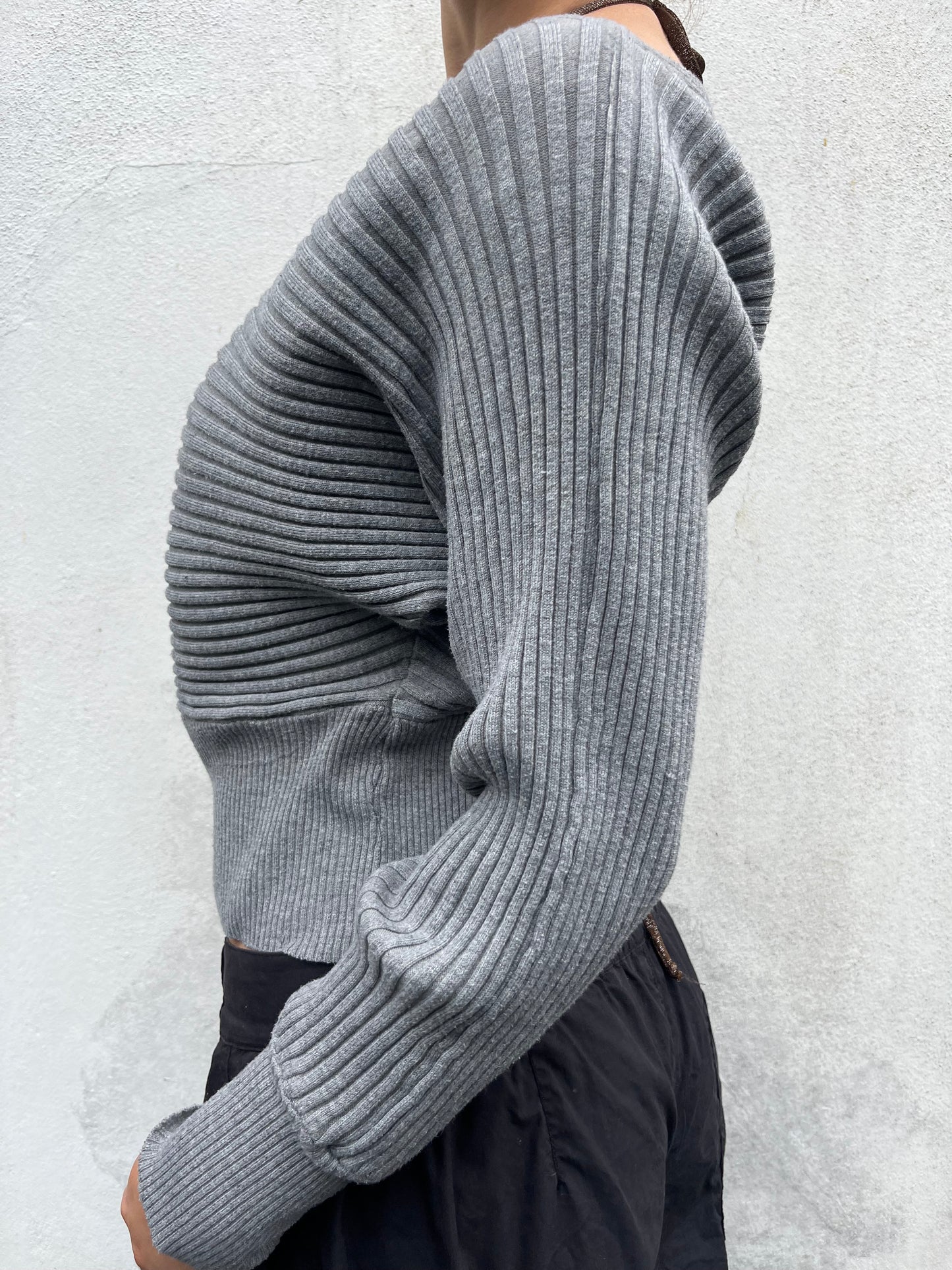 grey batwing knit