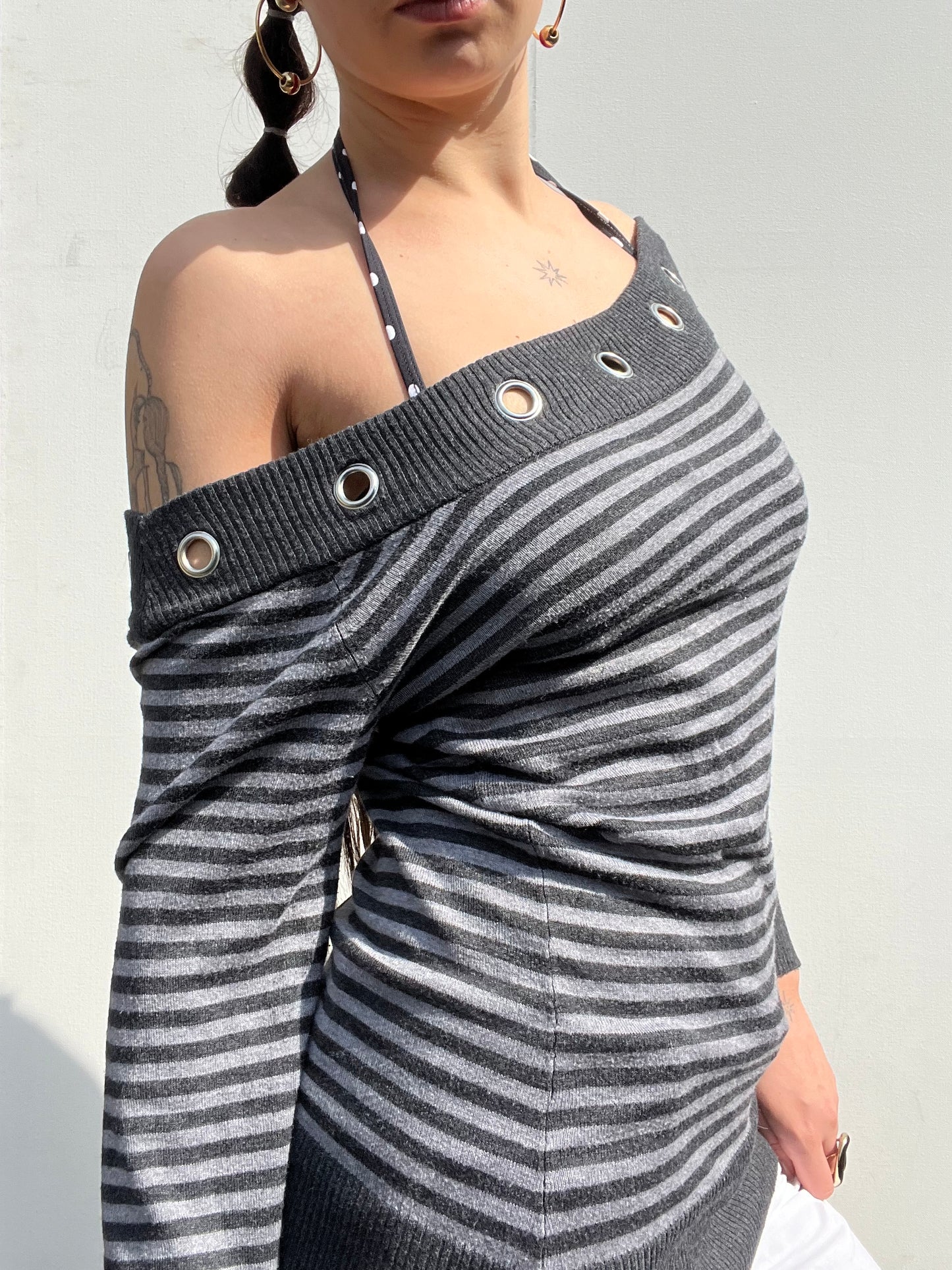 slouchy stripy top