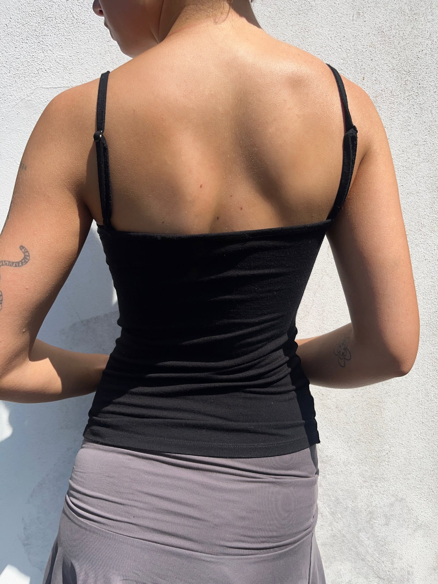 black eyelet cami
