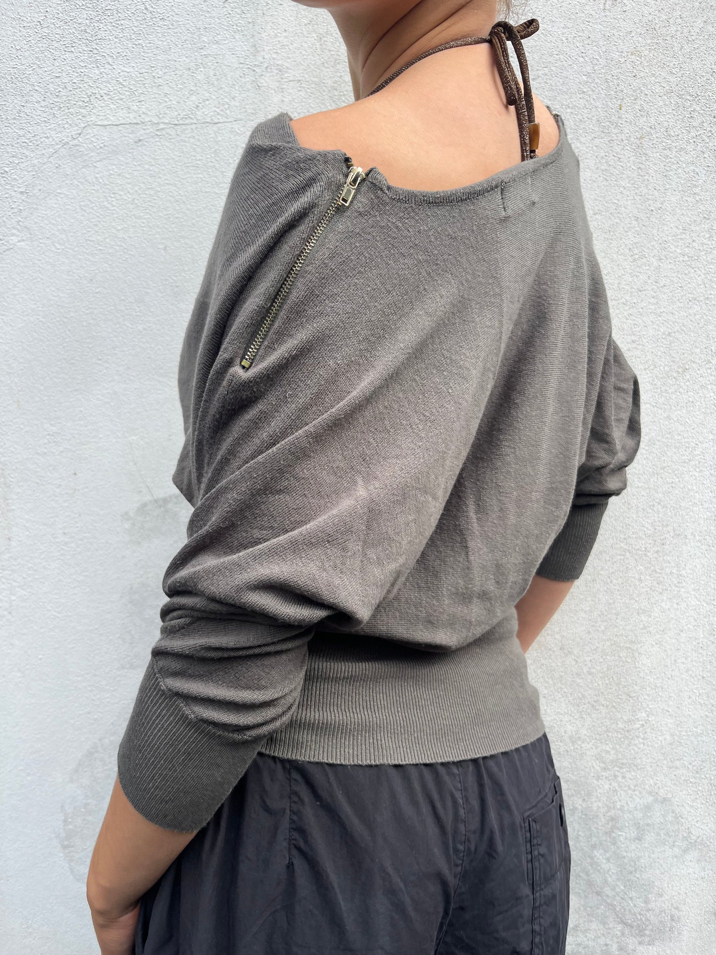 olive slouchy knit