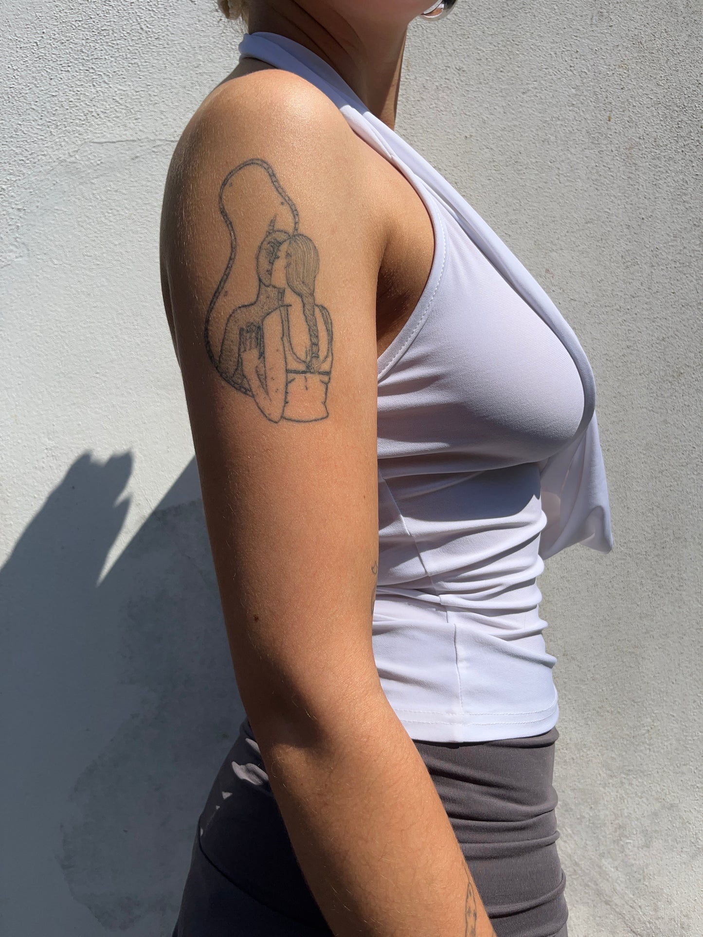 white halter neck