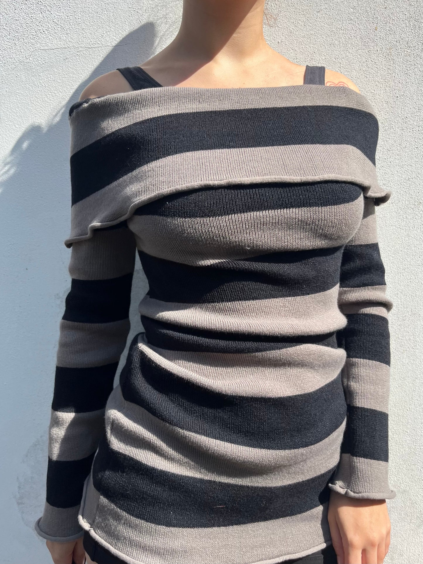 stripy long jumper