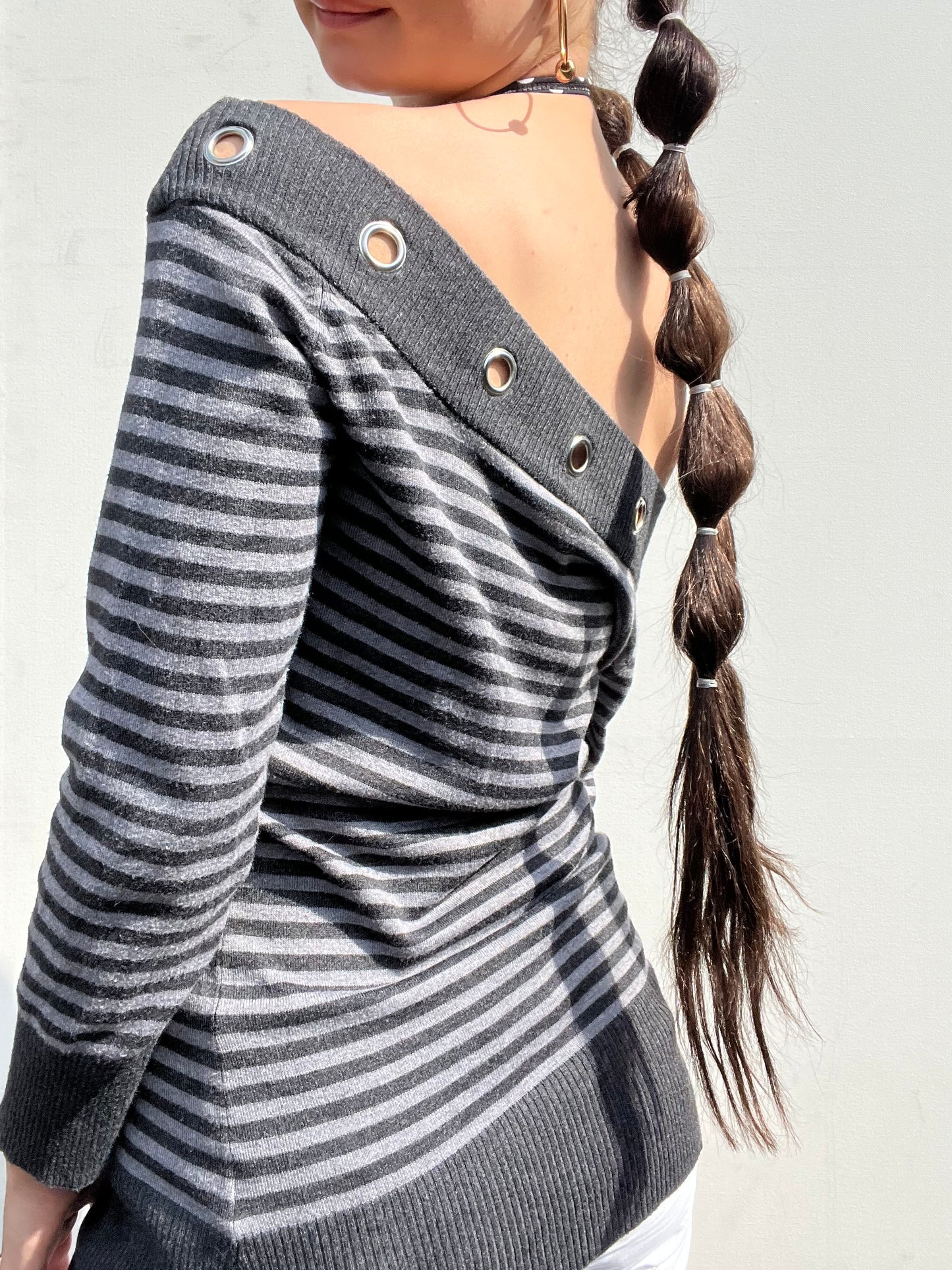 slouchy stripy top