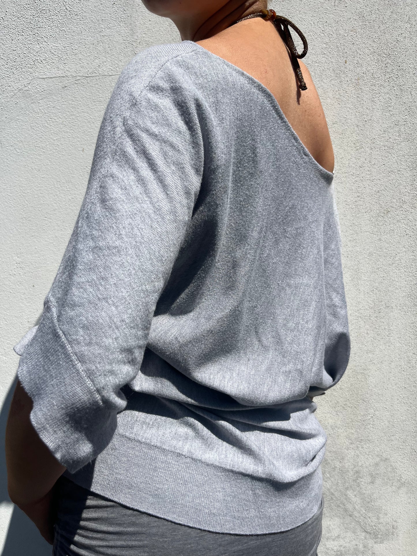 slouchy grey top