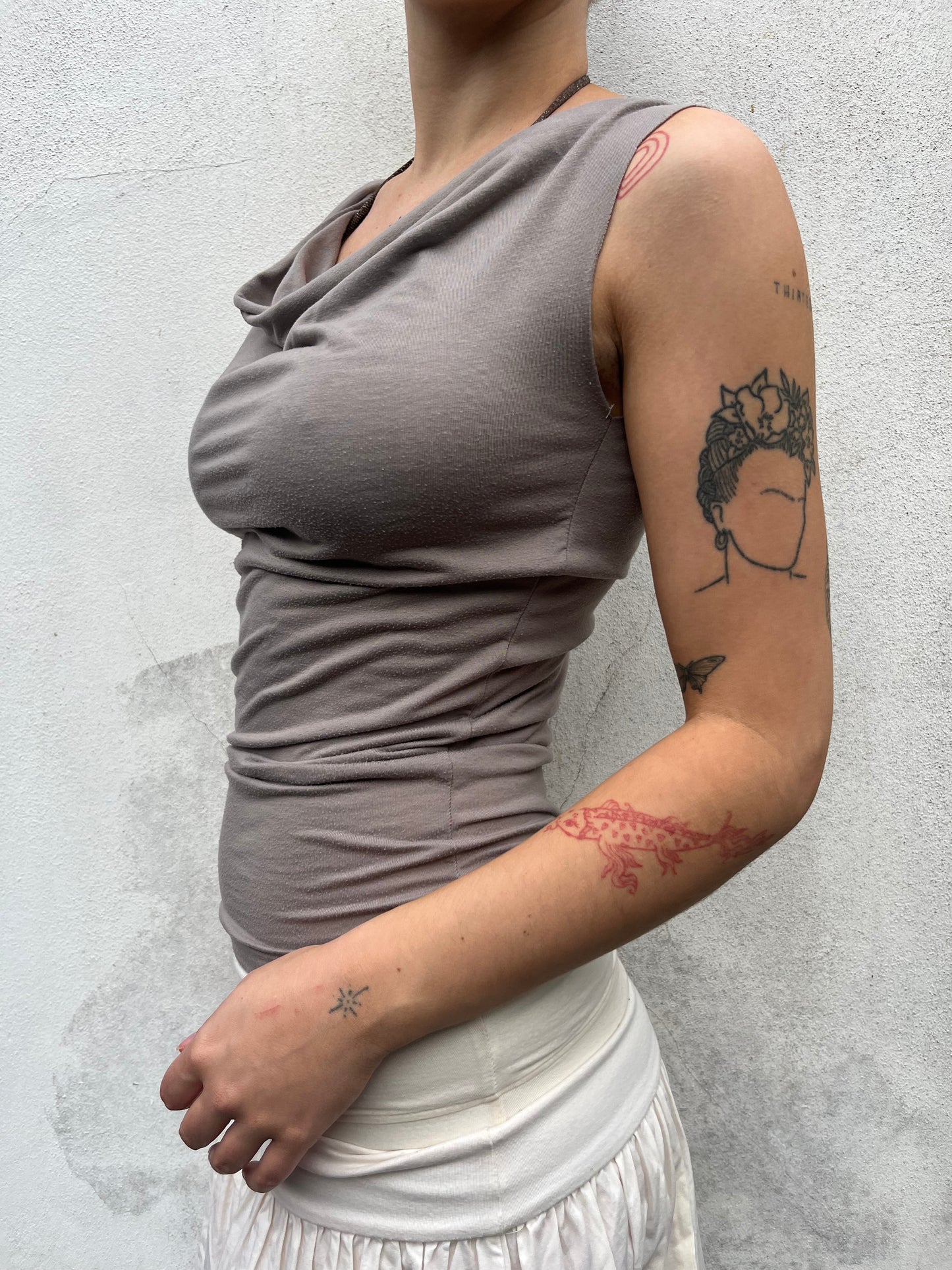 light brown top
