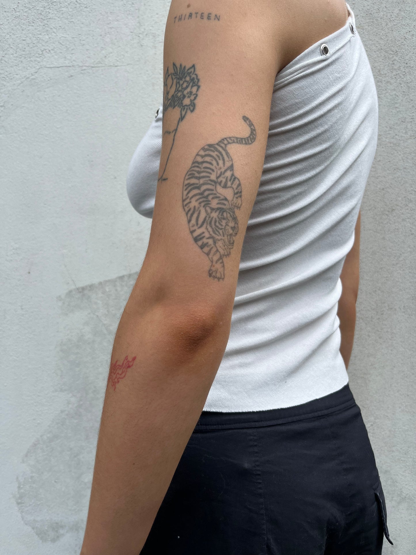 white eyelet top