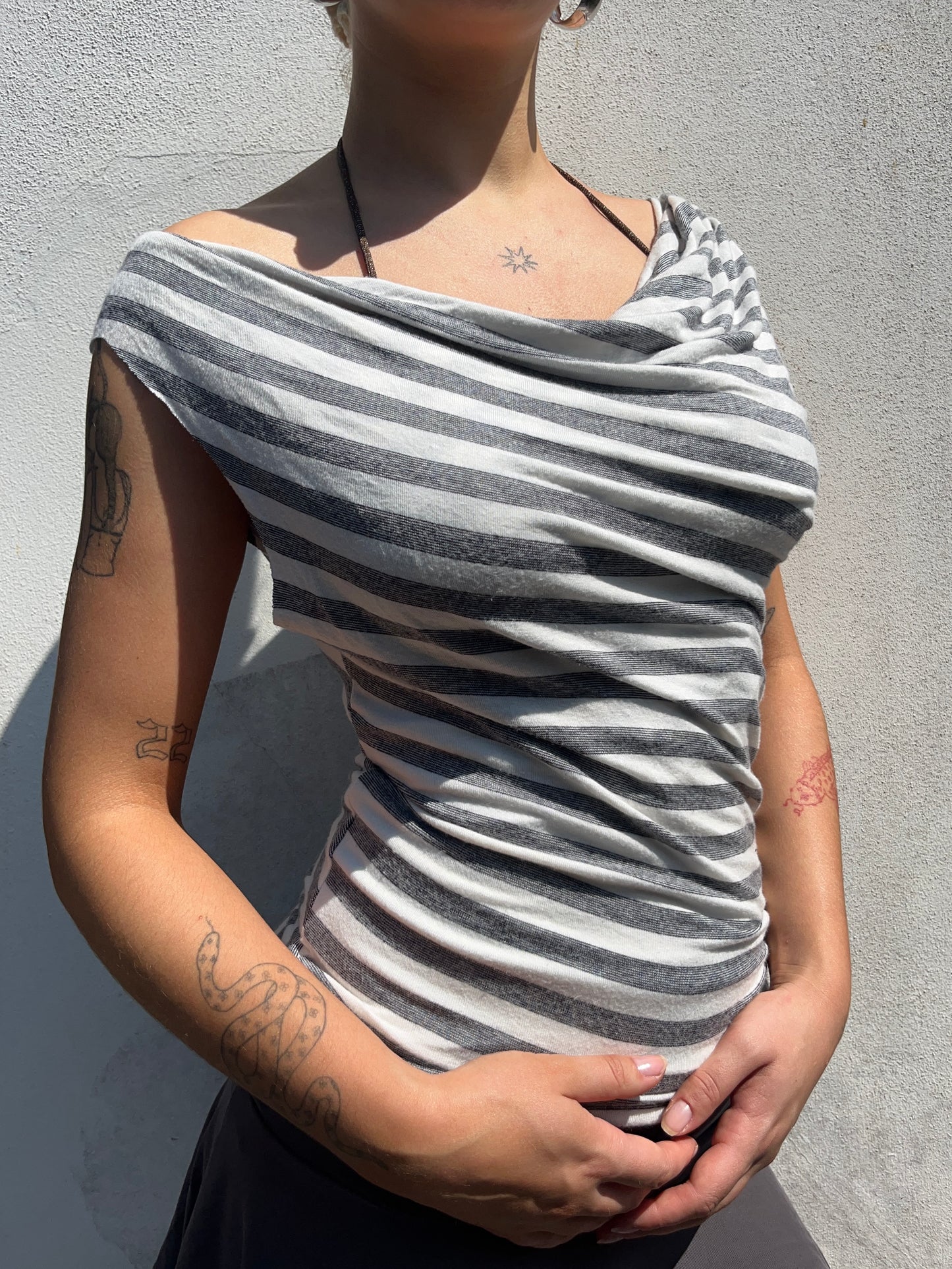 stripy slouchy top