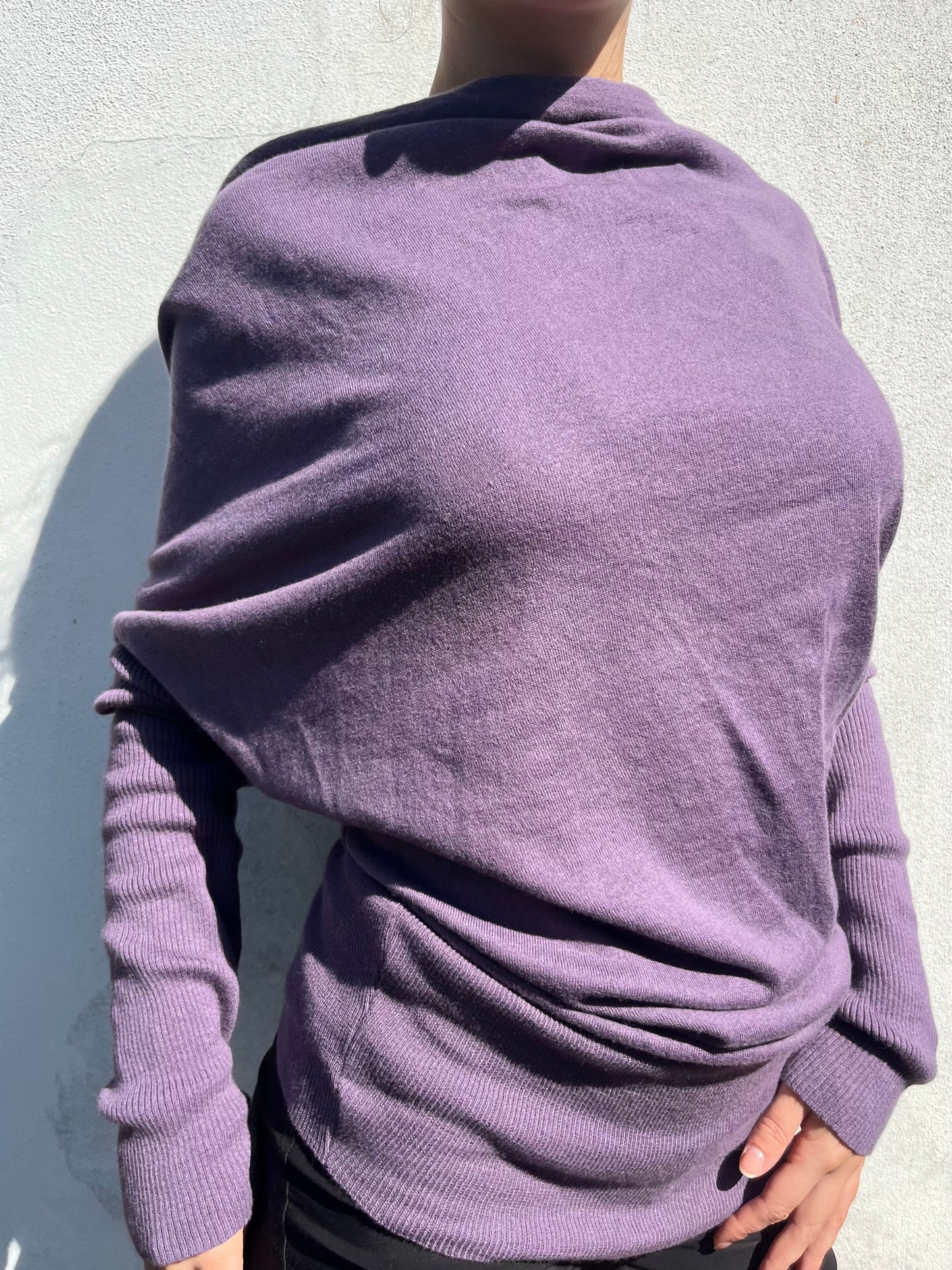 purple slouchy knit