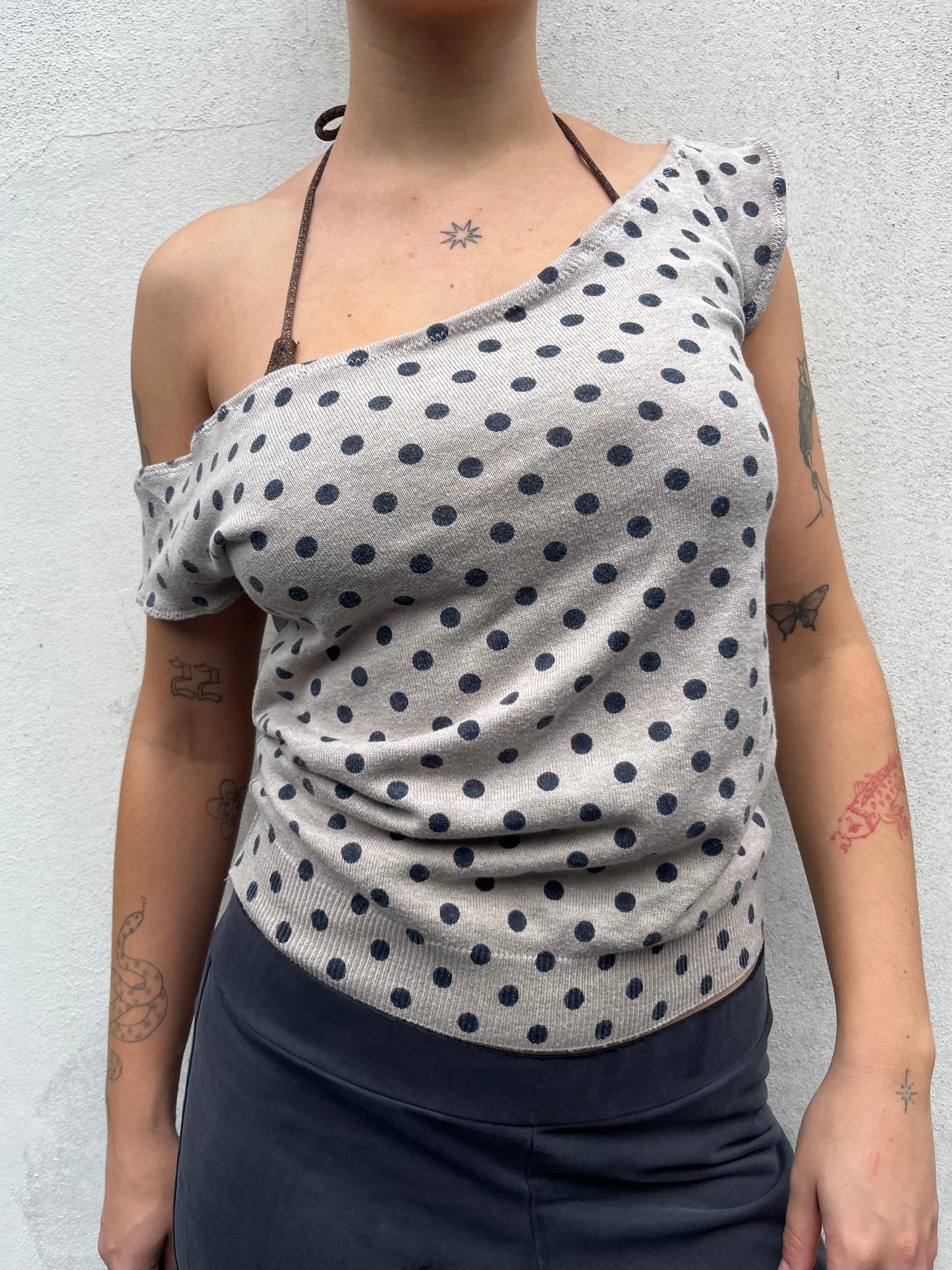 polka knit top