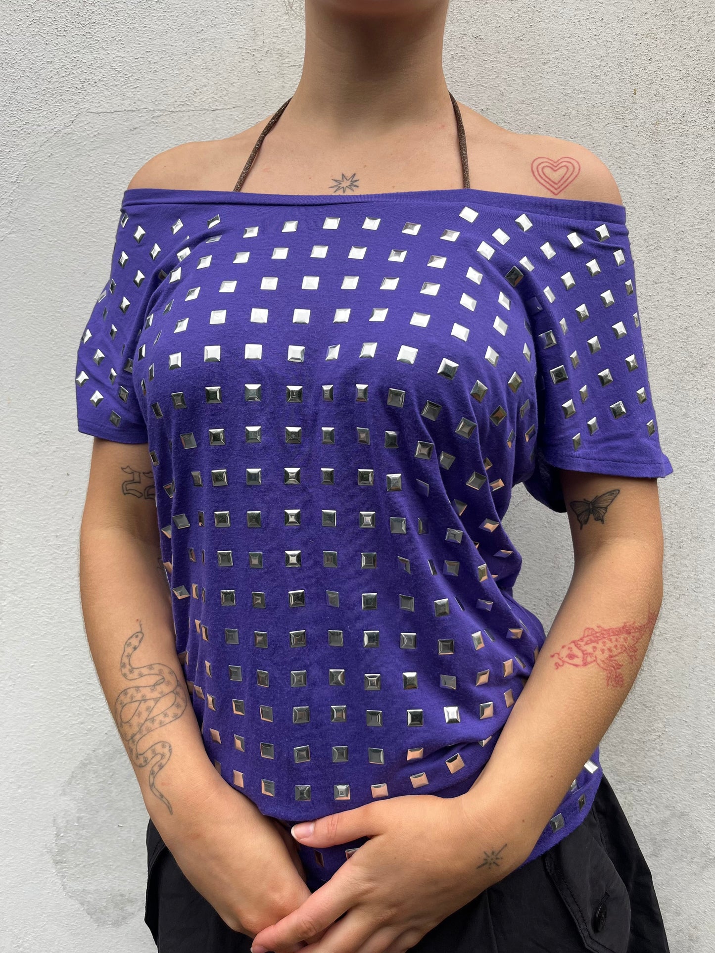 purple stud top