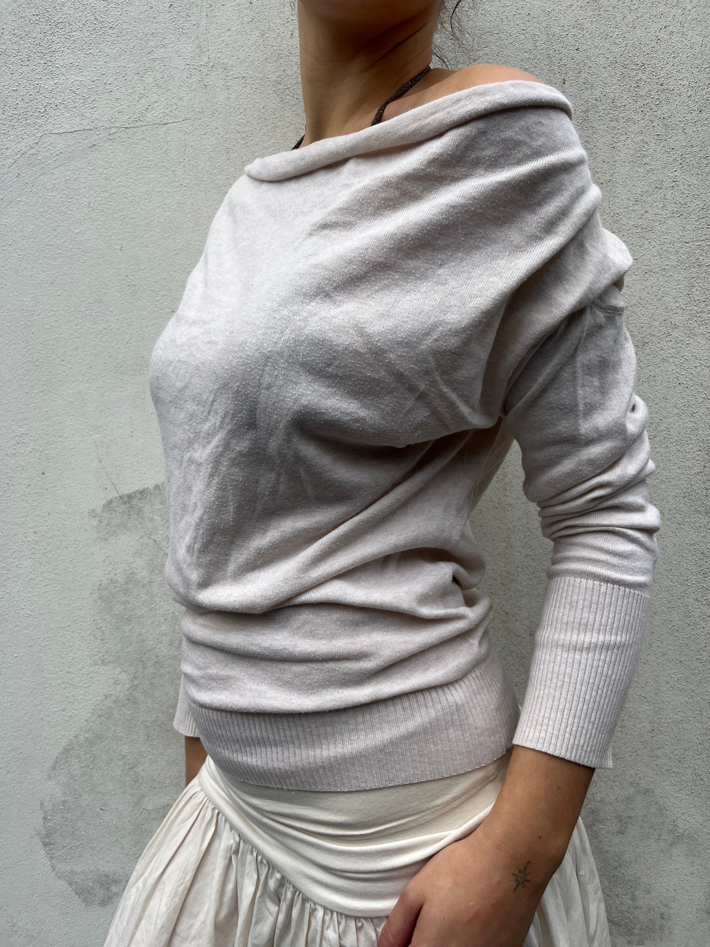 slouchy cream knit