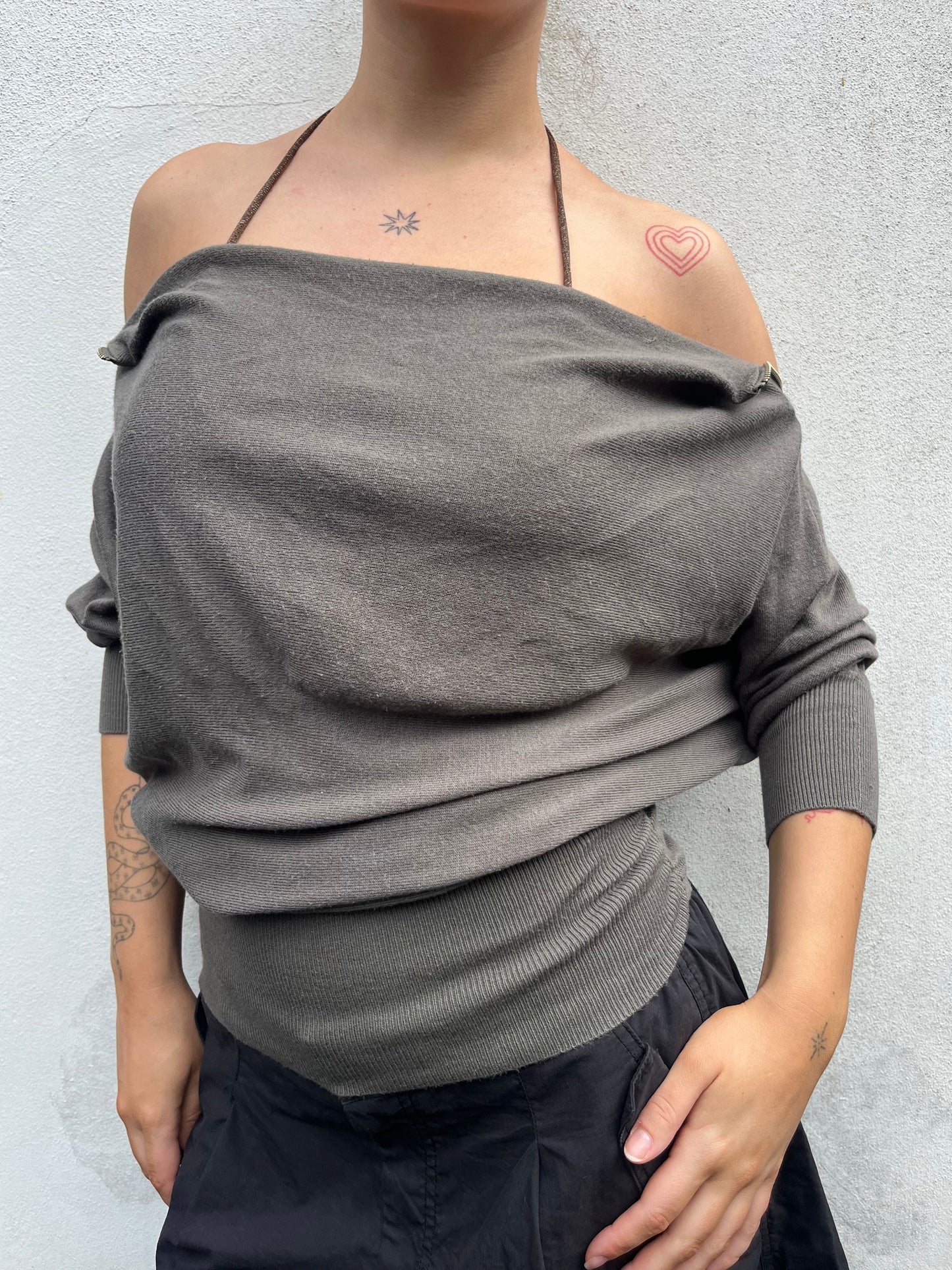 olive slouchy knit