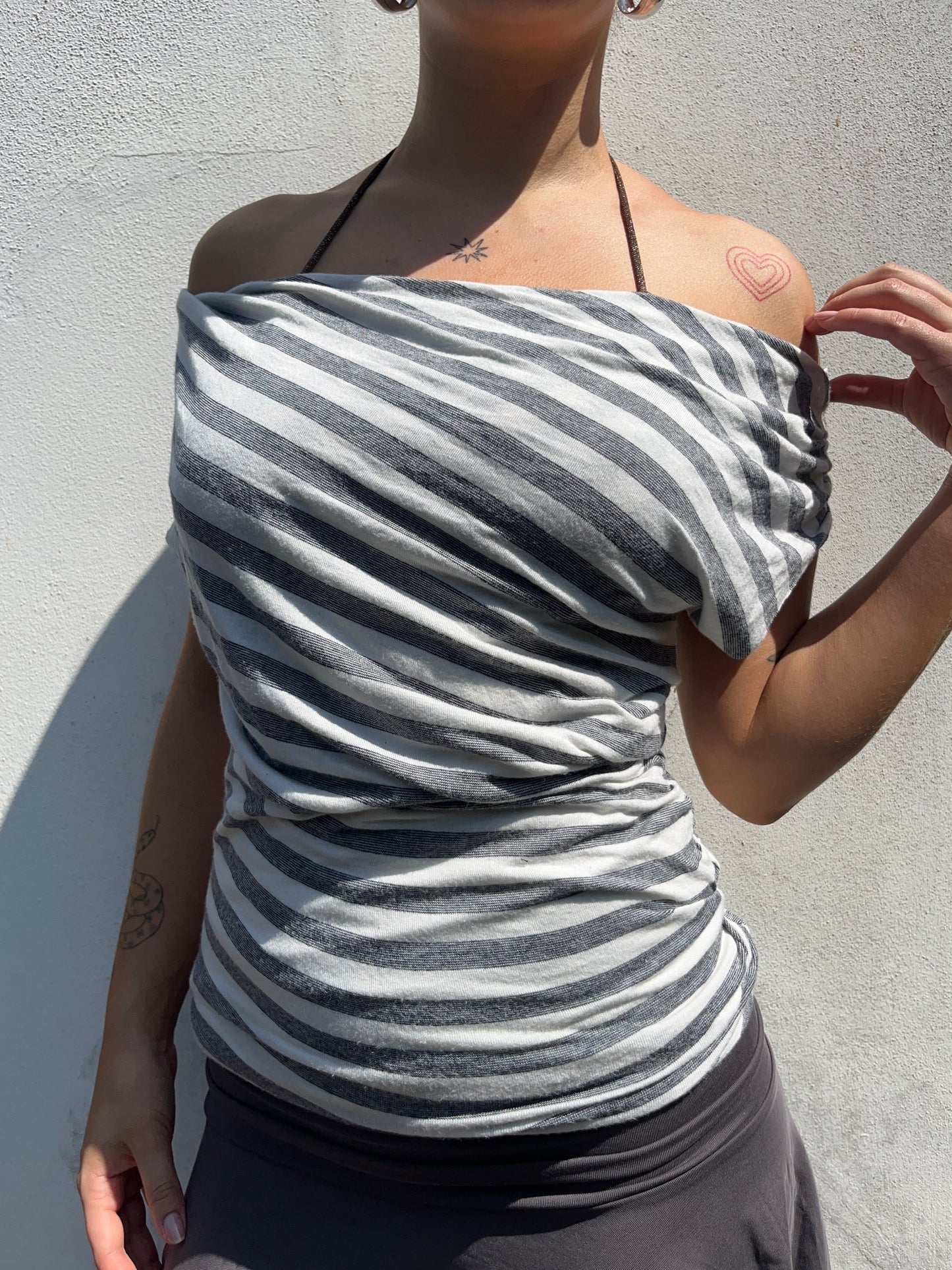 stripy slouchy top