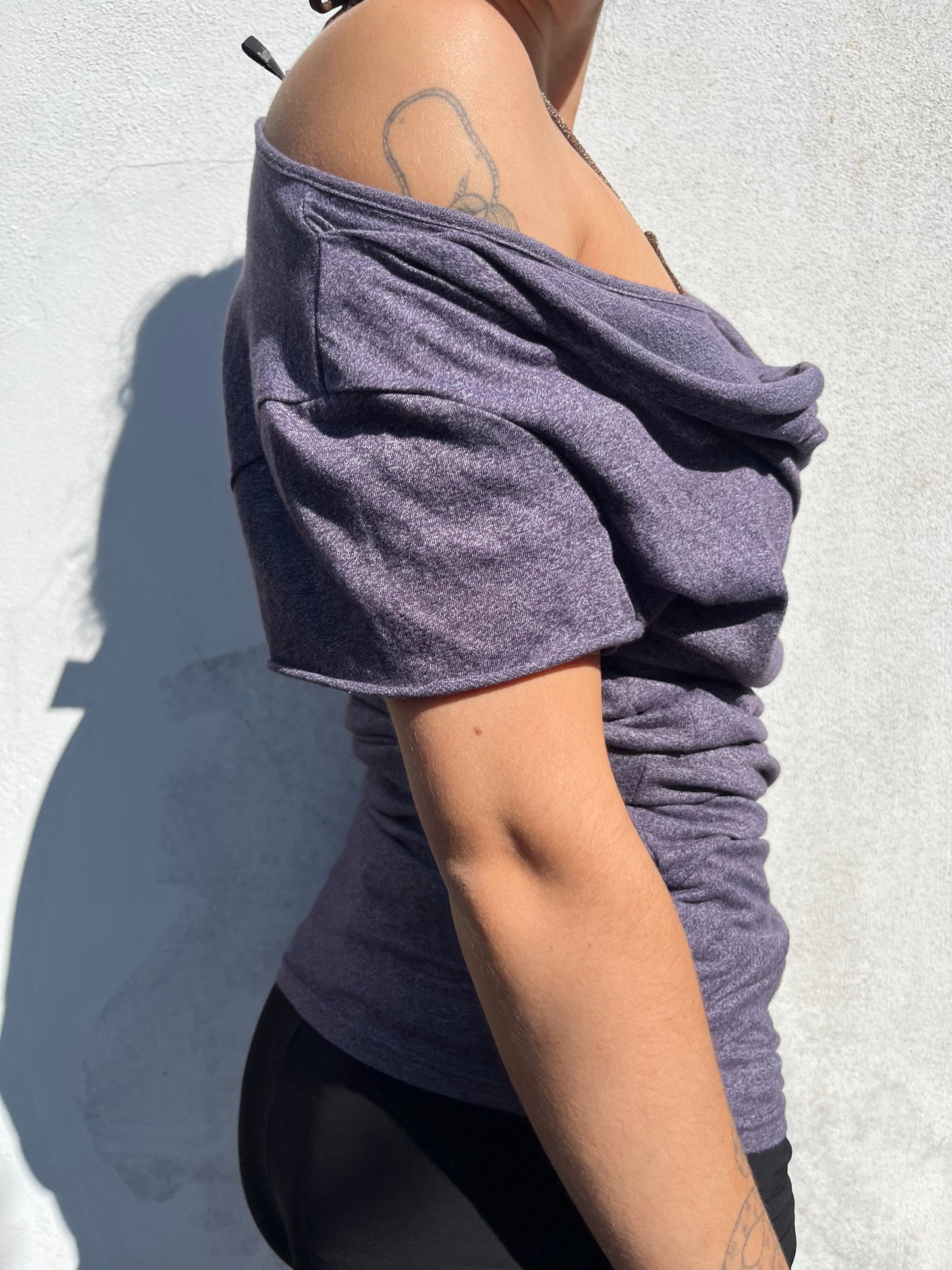 dark purple slouchy top