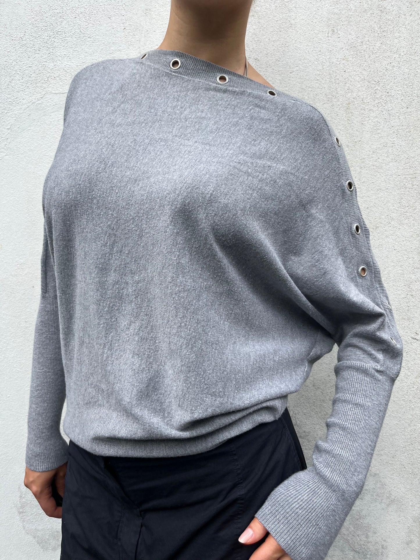grey batwing knit