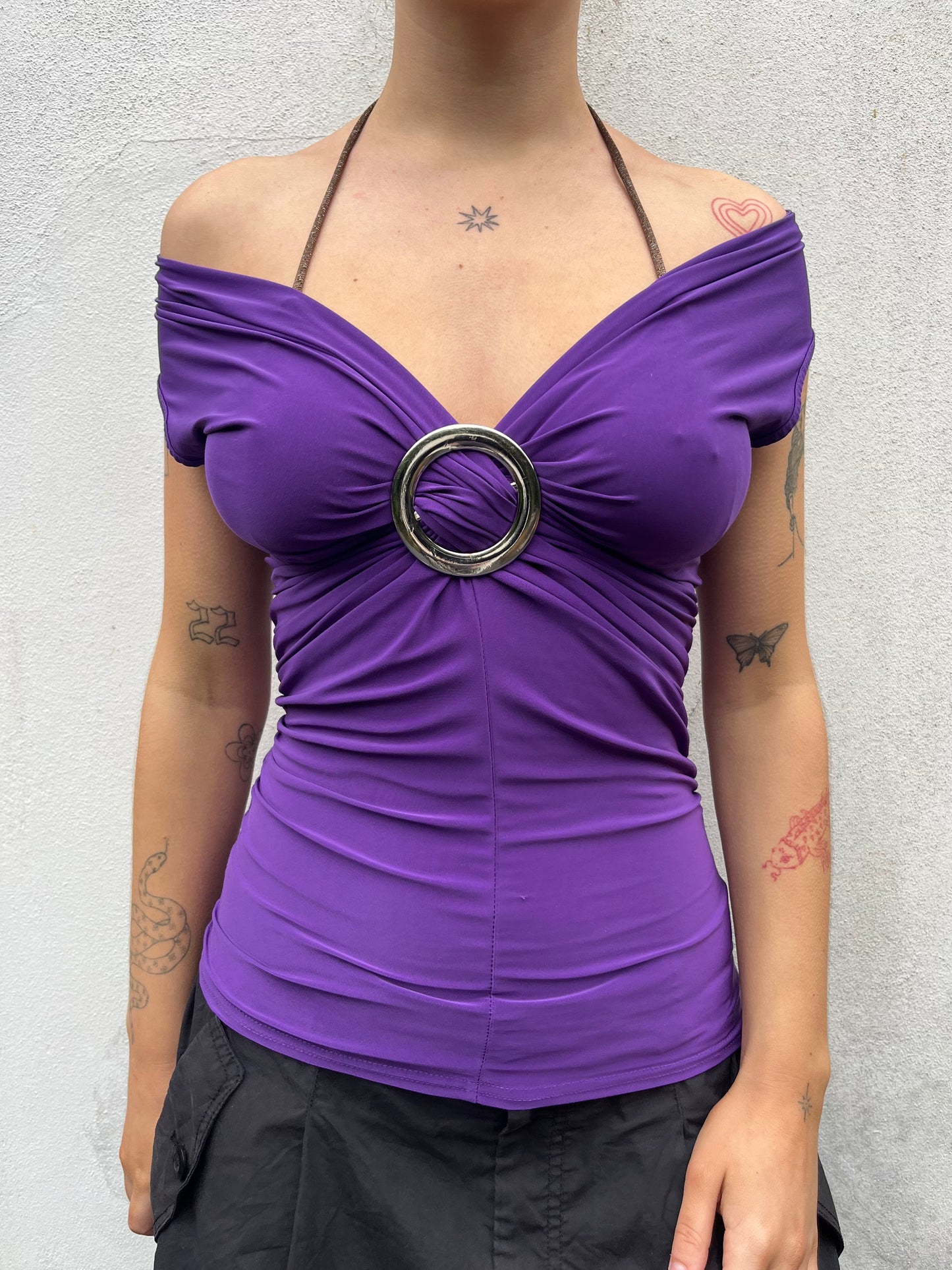 purple slinky top