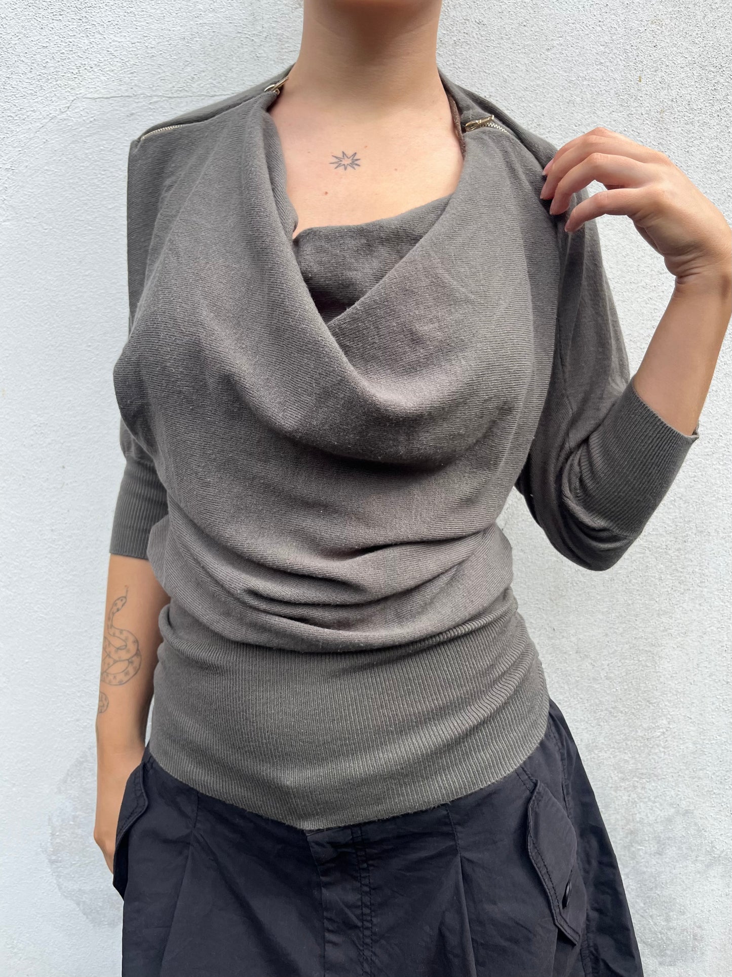 olive slouchy knit