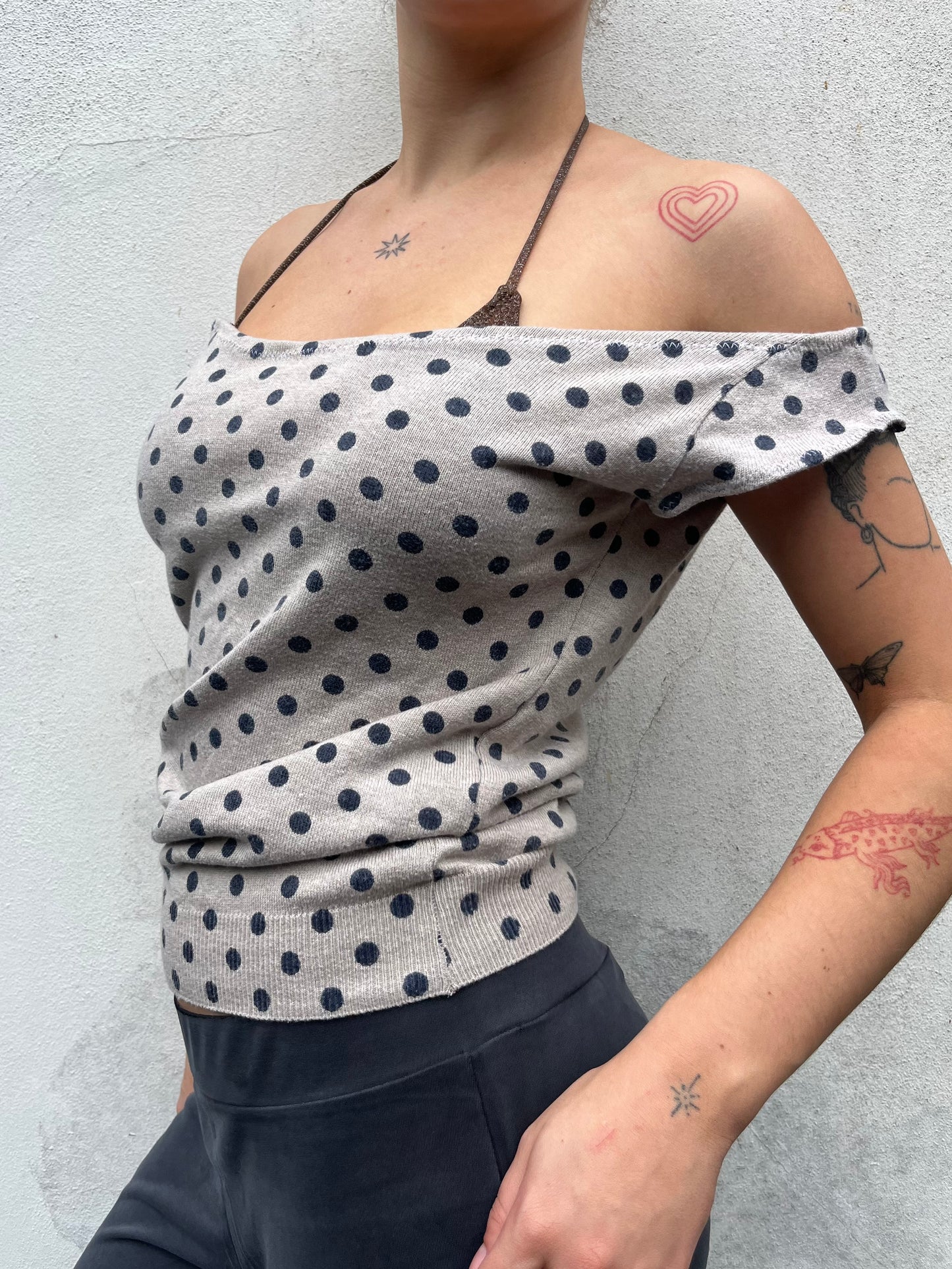 polka knit top