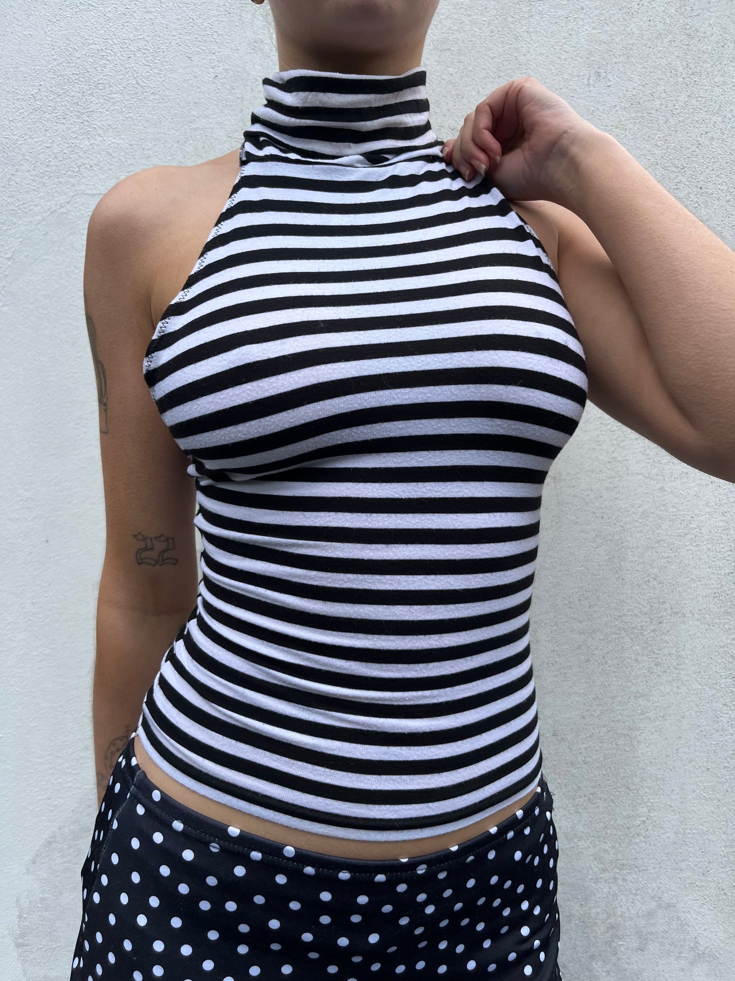 stripy halter top