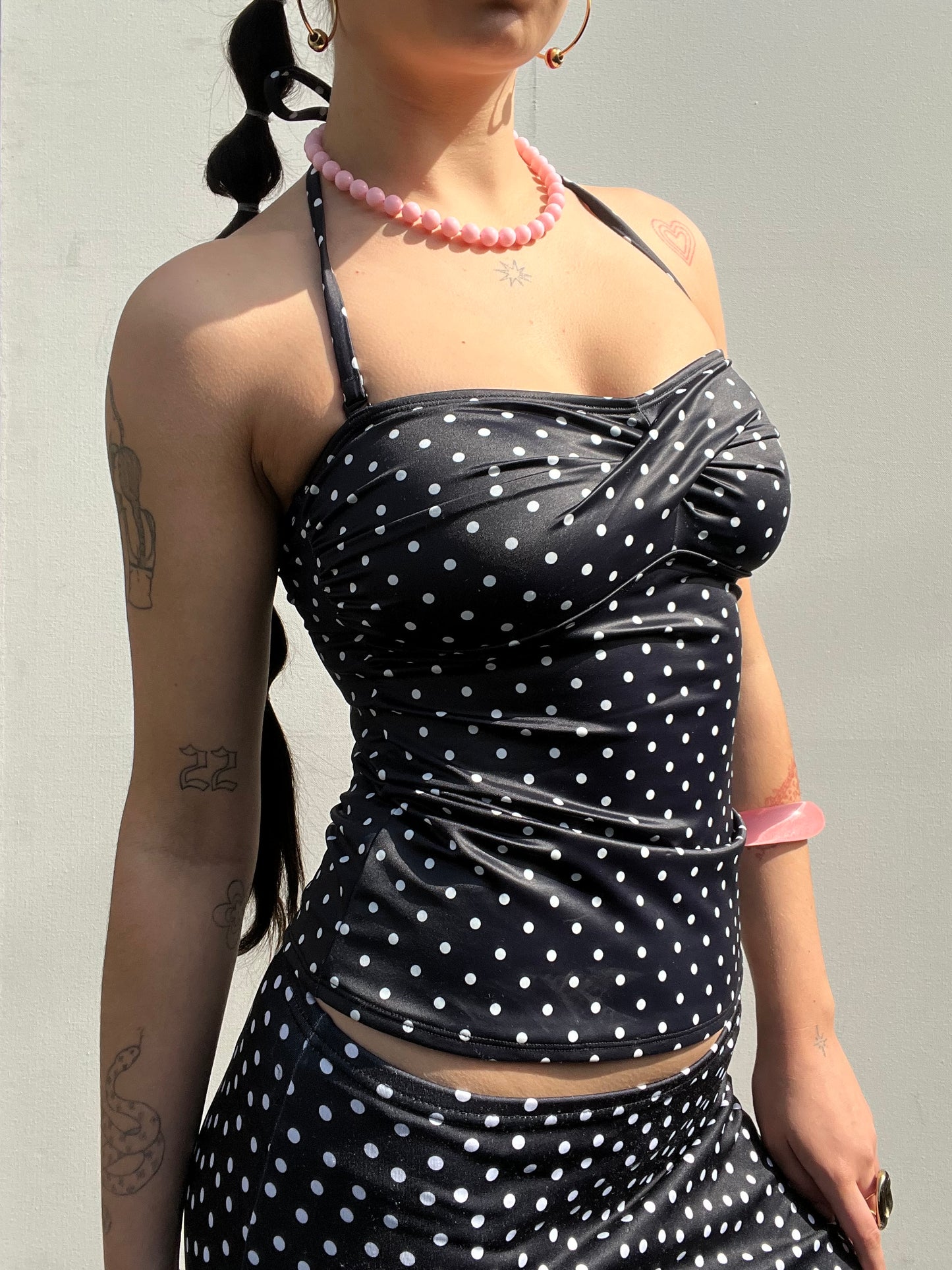 polka dot slinky top