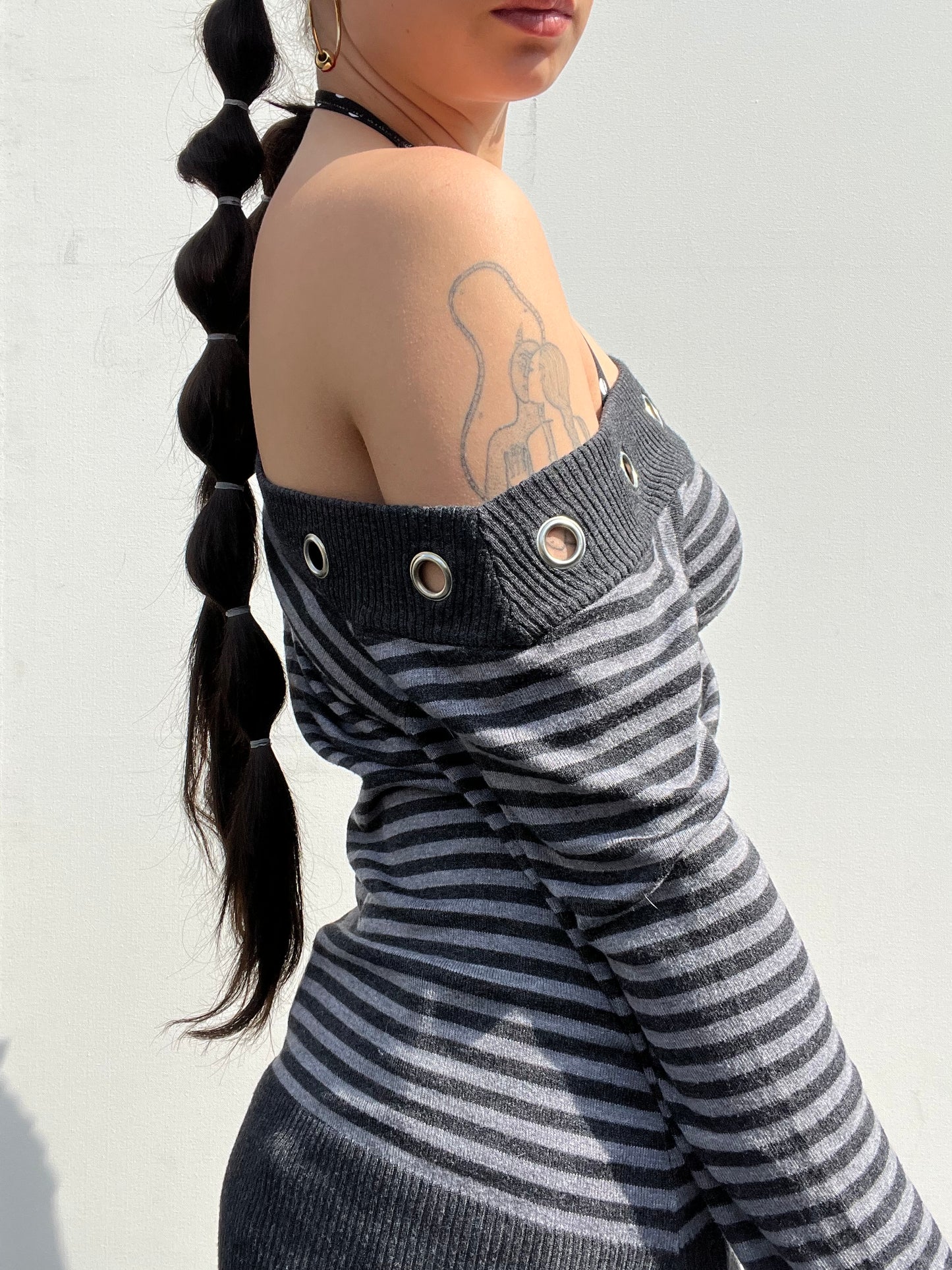 slouchy stripy top