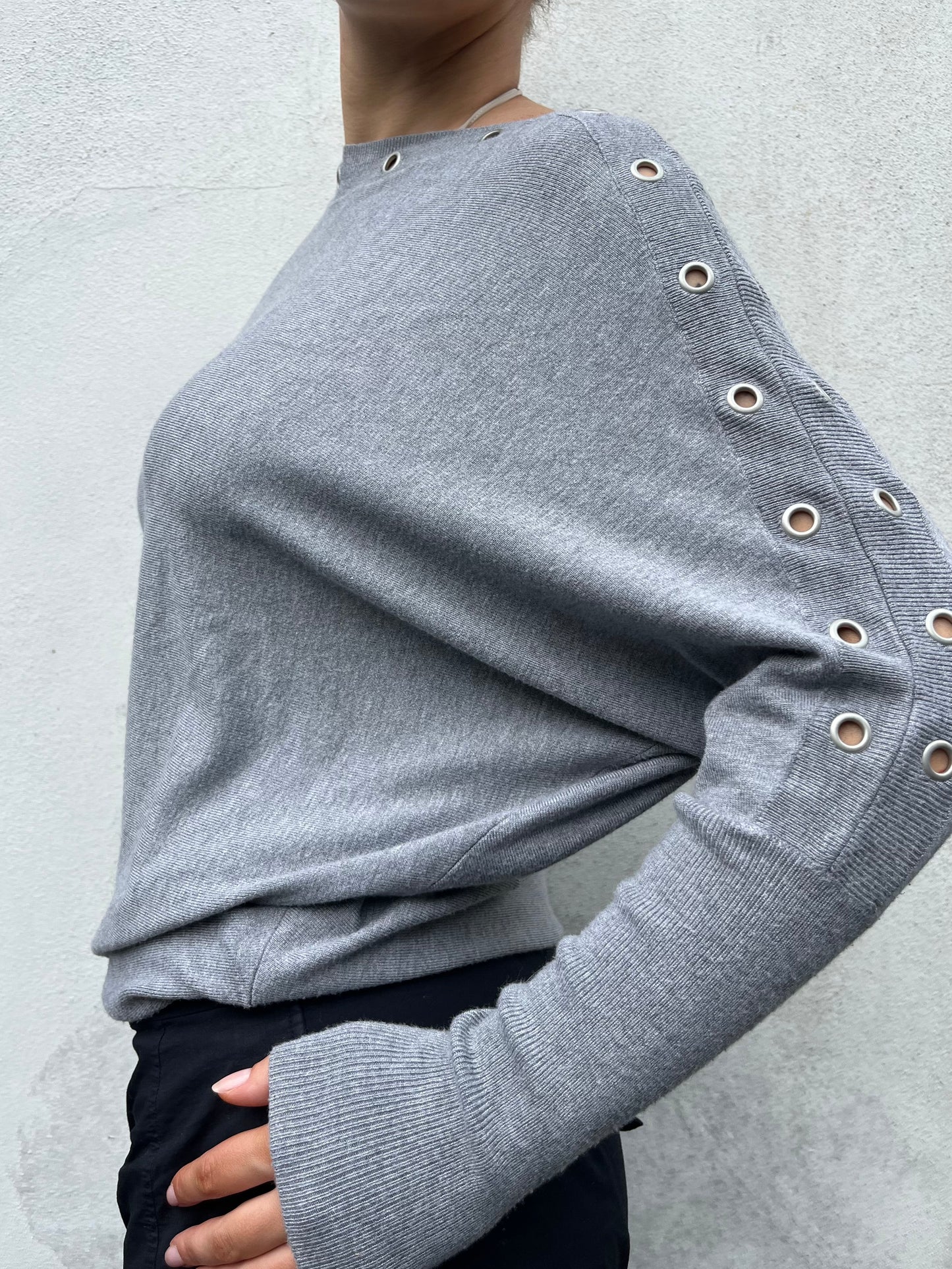 grey batwing knit